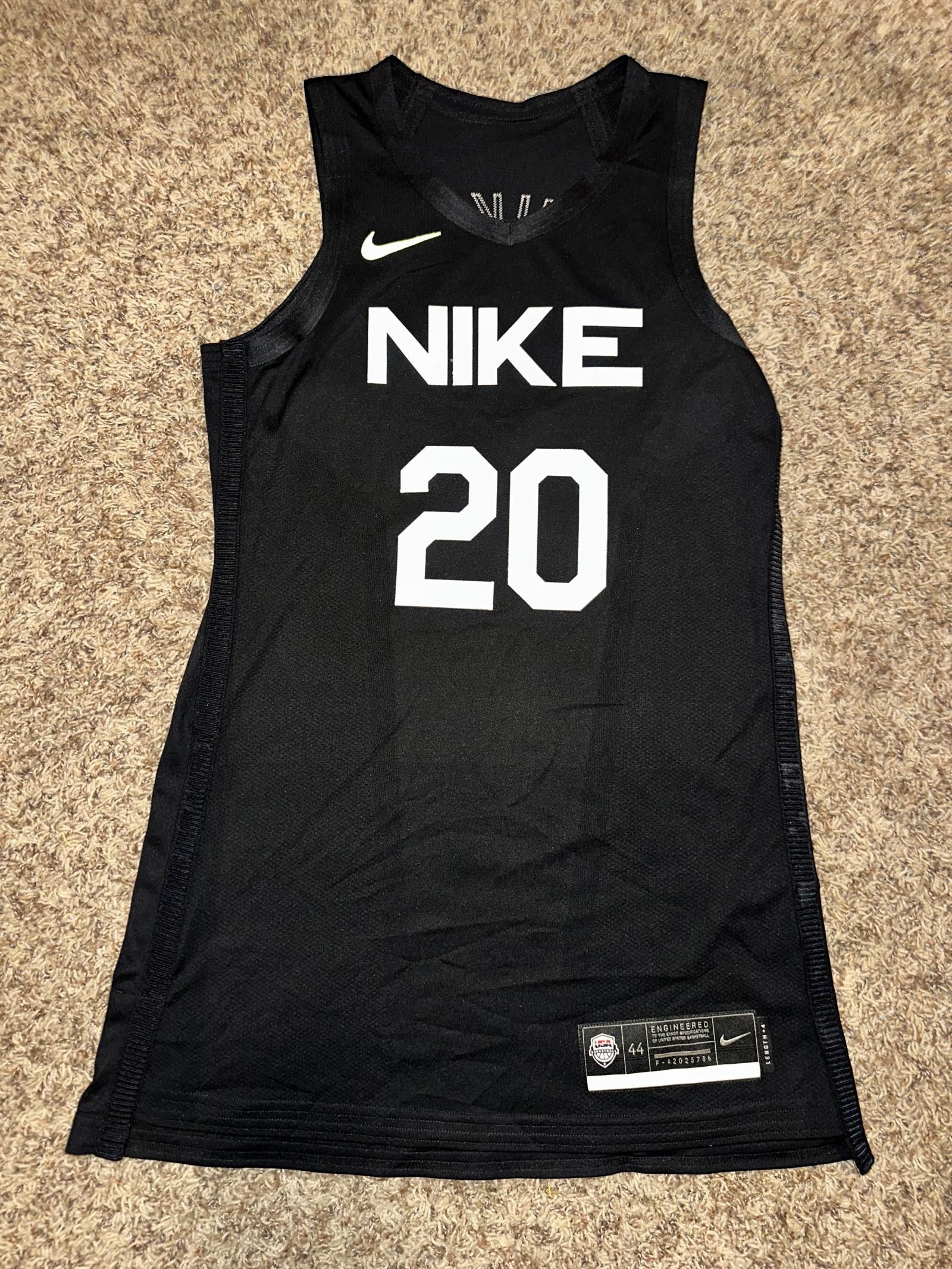 Image of Nike 2020 Tokyo Olympic Game Issued Jersey Usa in Black, Men's (Size Large)