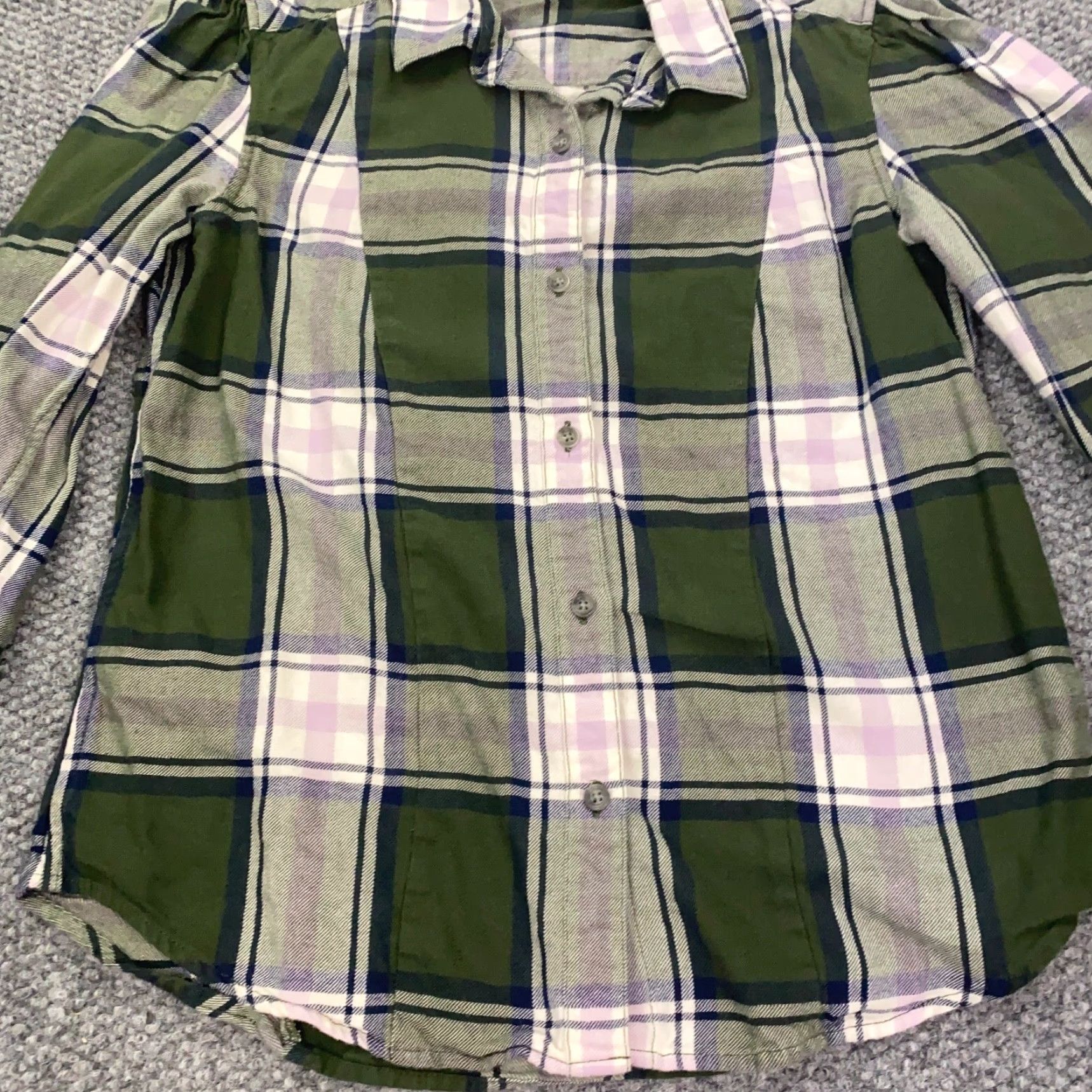 Eddie Bauer Eddie Bauer Womens Shirt Top XS Green Plaid Button-Up Long Sleeve Shirt Womens XS Green Plaid Button-Up Long Sleeve Eddie Bauer Size XS / US 0-2 / IT 36-38 - 5 Thumbnail