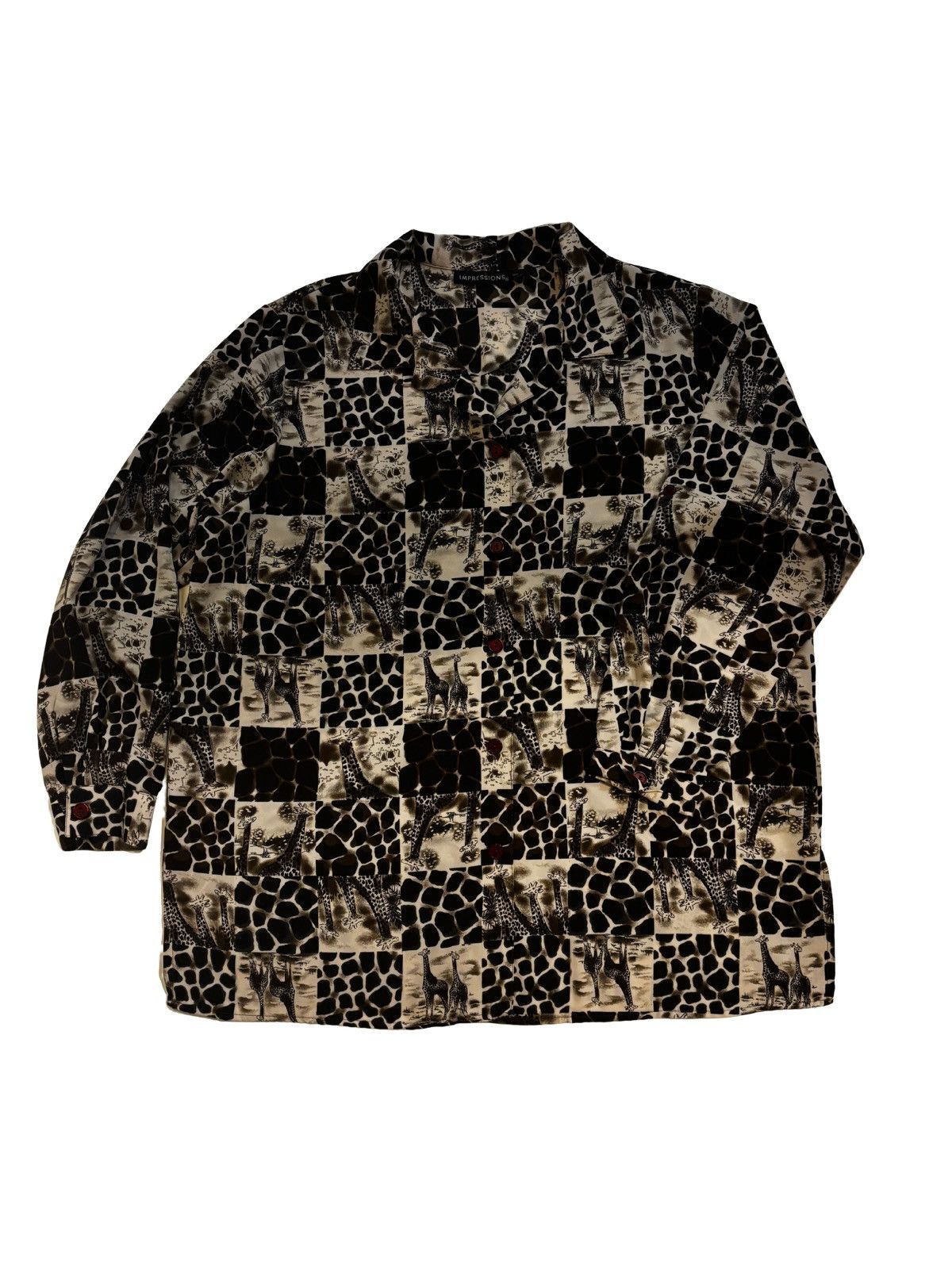 Other Brown giraffes patterns Blouse.wt1171 Size XL / US 12-14 / IT 48-50 - 9 Thumbnail