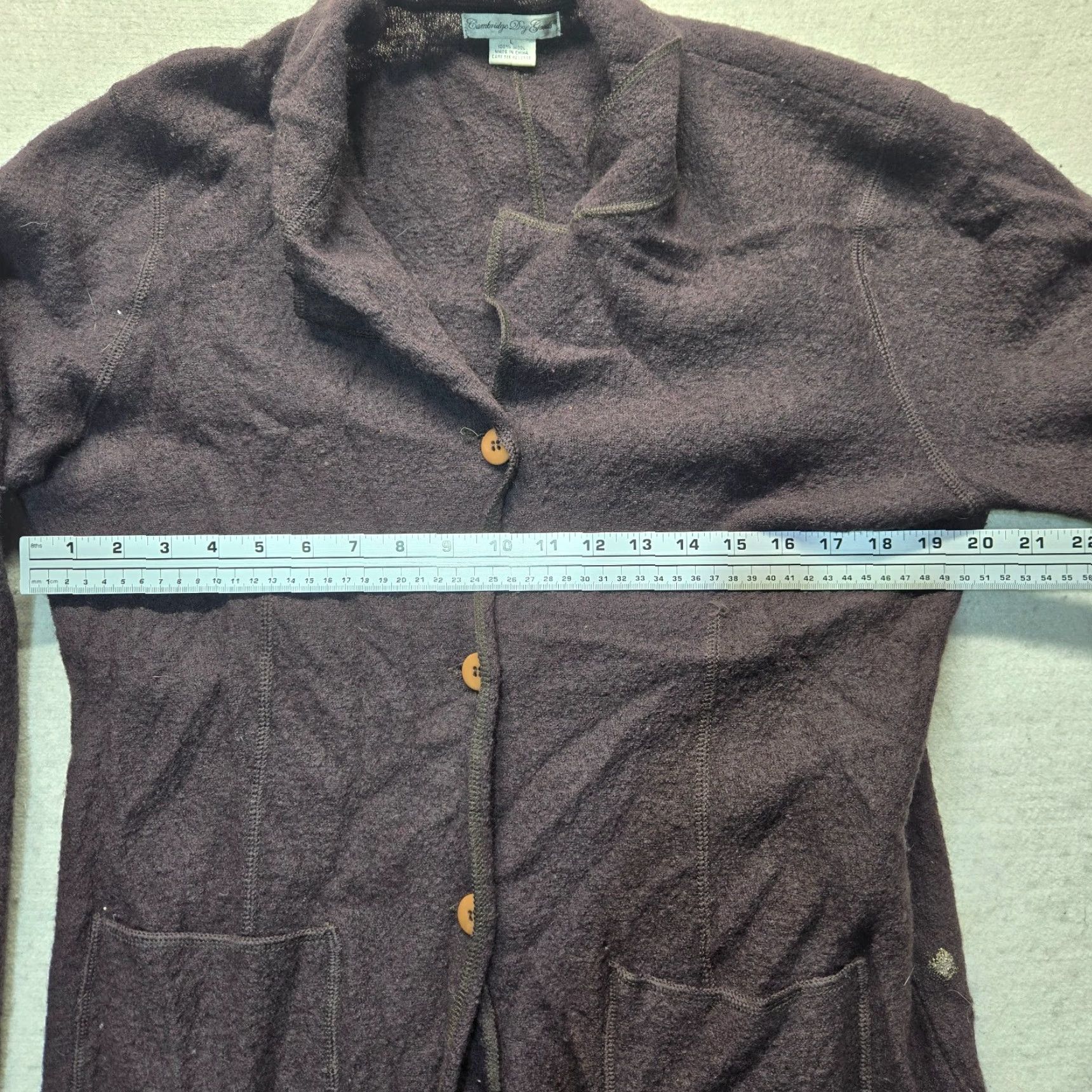 Vintage VINTAGE Cambridge Dry Goods Cardigan Shirt Women Large 100% Wool Brown Long Sleeve 3 Button Bell Sleeve Cardigan Mens Womens Girls not applicable Size L / US 10 / IT 46 - 6 Thumbnail