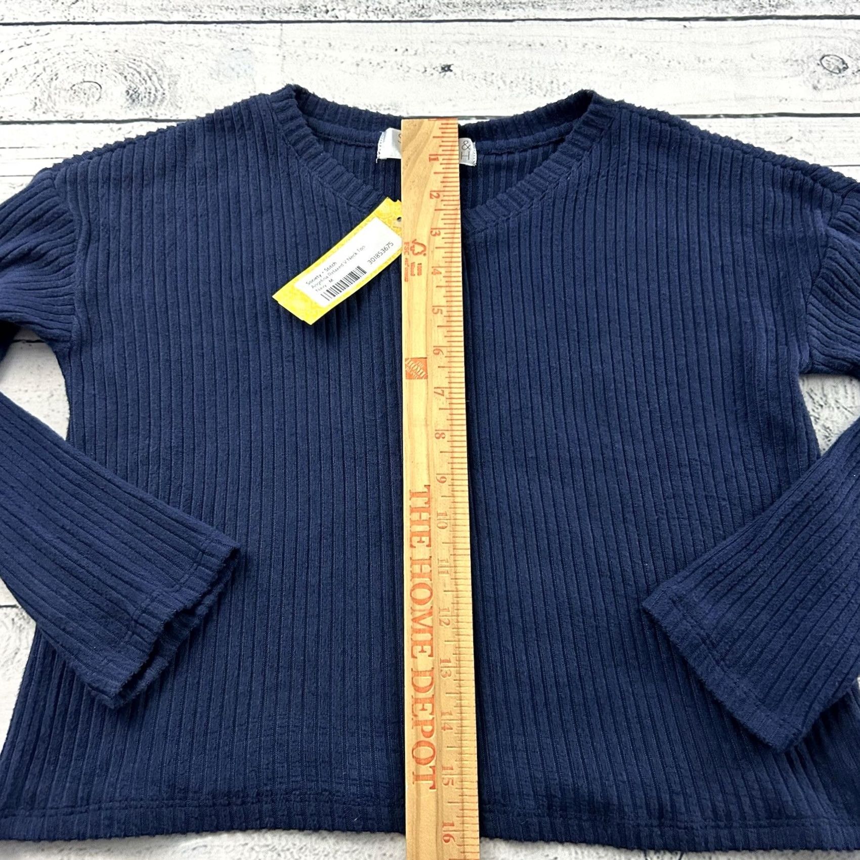 Vintage Stitch Fix Society + Stitch Long Sleeve Angelina Relaxed Top Women's Medium Blue Shirt Womens Size M / US 6-8 / IT 42-44 - 4 Thumbnail