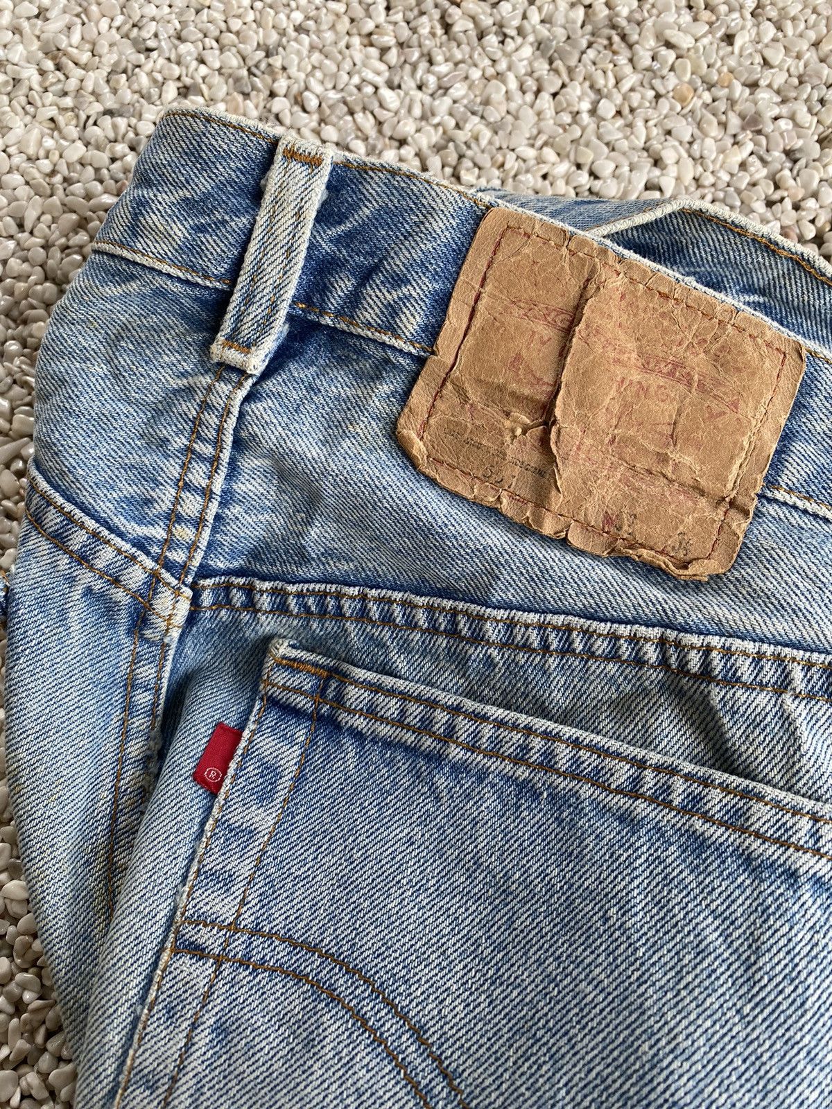 Levi's × Levi's Vintage Clothing LEVIS 501 RINDEM DISTRESSED DENIM JEANS VINTAGE Size US 30 / EU 46 - 7 Thumbnail