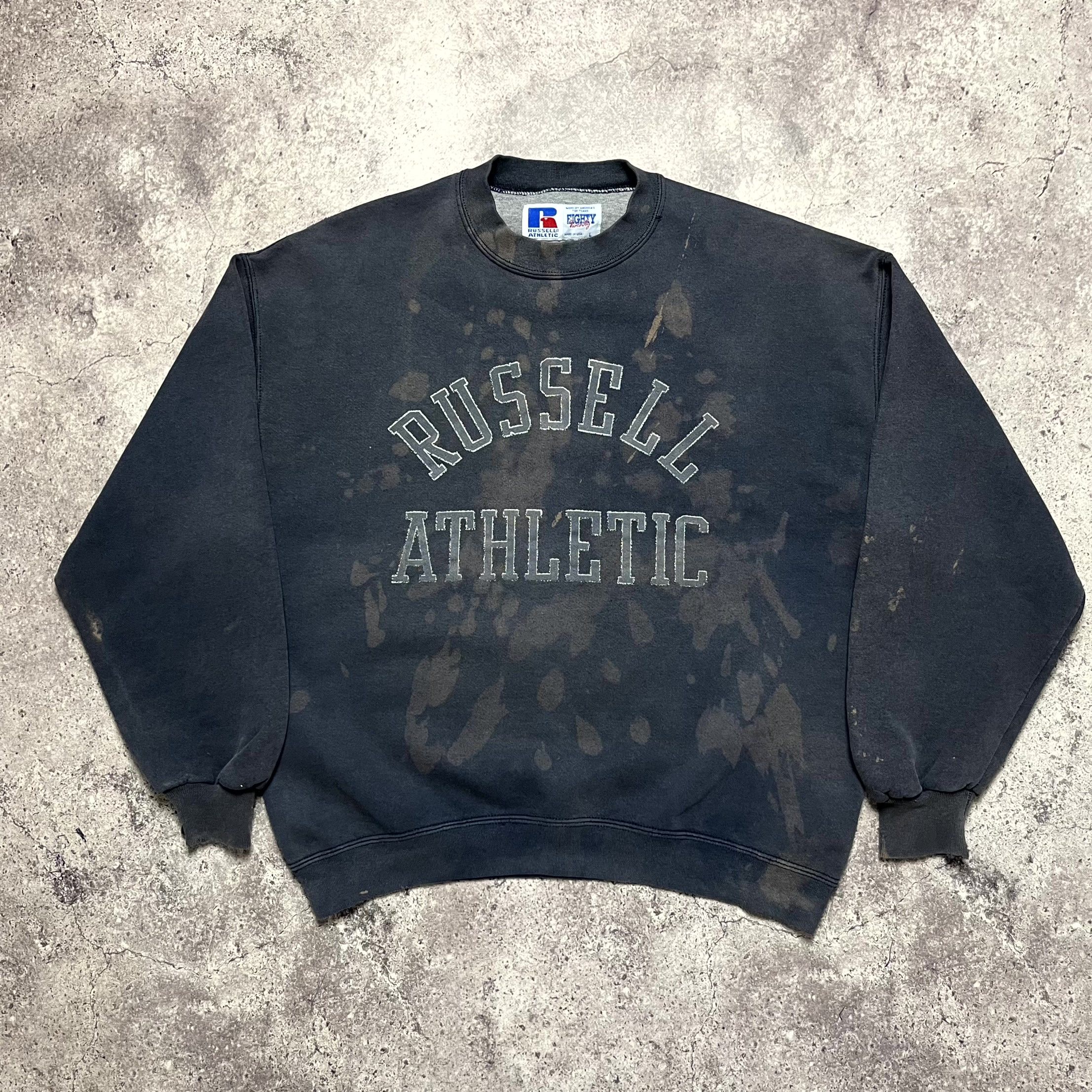 Russell Athletic Vintage Russell Athletic Distressed Gray Sweatshirt Size L Size US L / EU 52-54 / 3 - 1 Thumbnail
