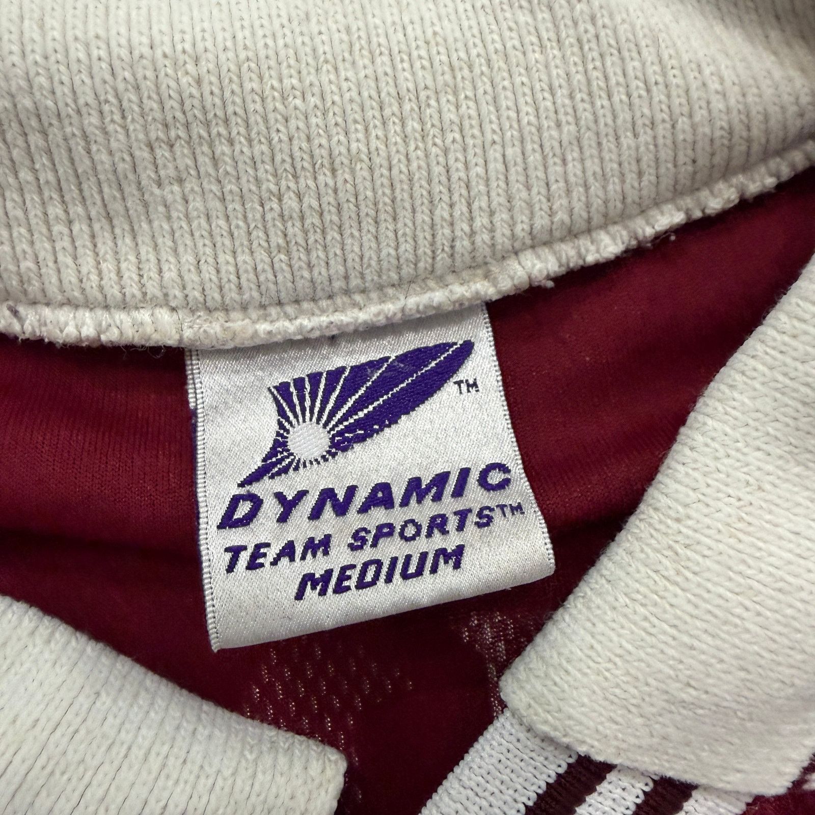 Vintage Vintage Dynamic Soccer Collared Jersey Medium Red White 90s Size US M / EU 48-50 / 2 - 4 Thumbnail