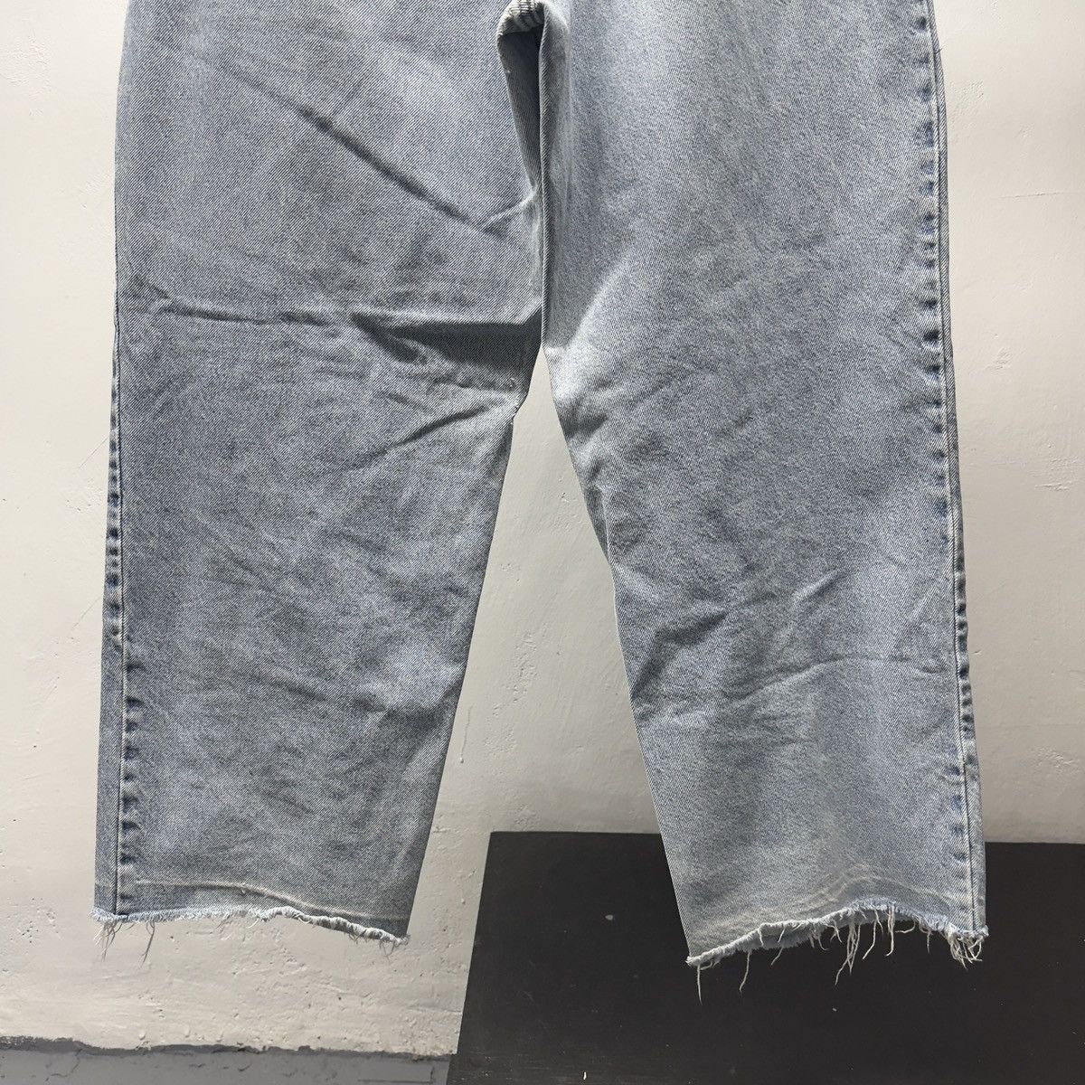 Vintage 90s Thrashed Faded Baggy Wide Leg Jeans ERD Grunge Chrome Size US 32 / EU 48 - 8 Thumbnail