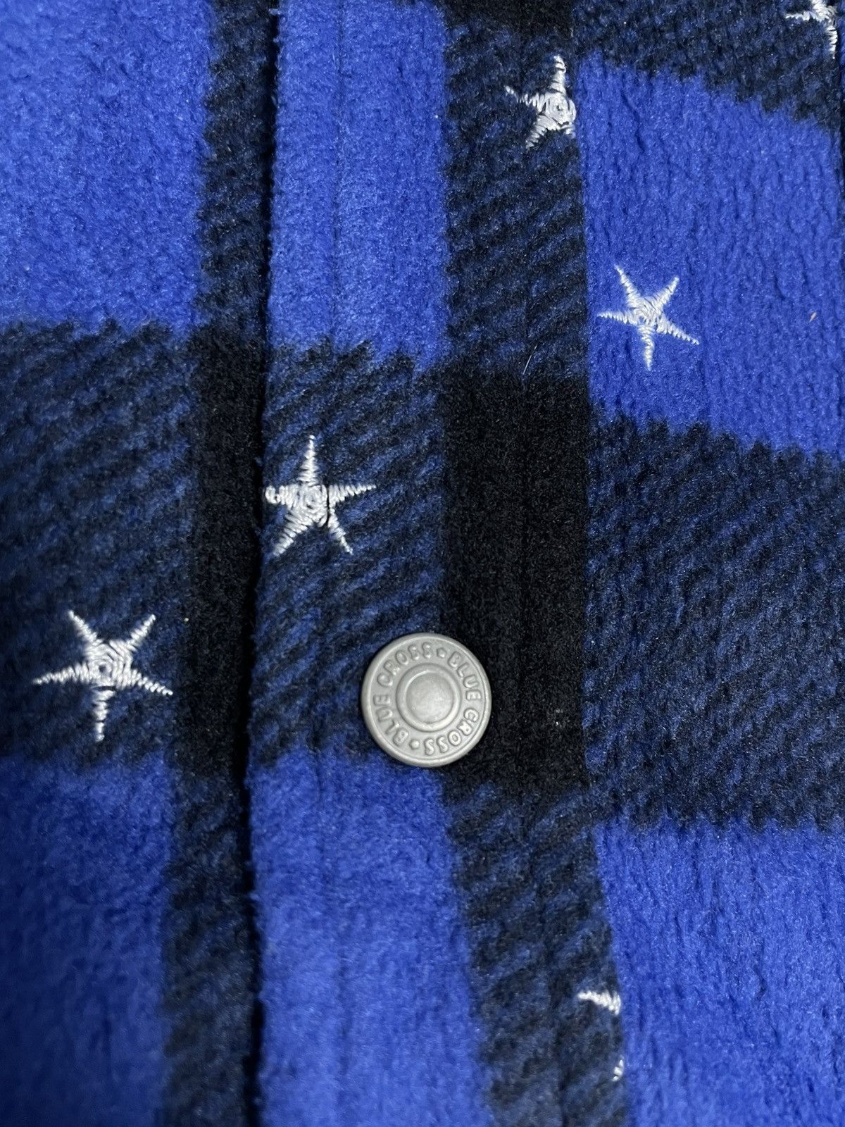 14th Addiction × If Six Was Nine × Tornado Mart 90’s Blue Cross Star Embroidered Flannel Shirt Size US M / EU 48-50 / 2 - 7 Thumbnail