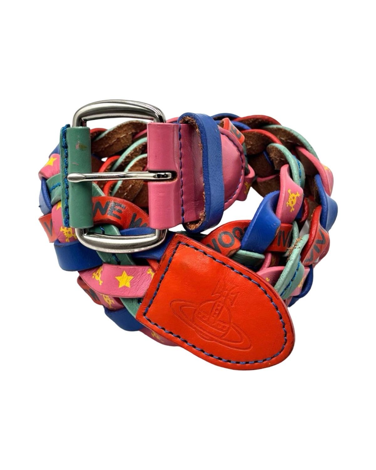 Vivienne Westwood Multi Color Braided Leather Belt Size ONE SIZE - 1 Thumbnail
