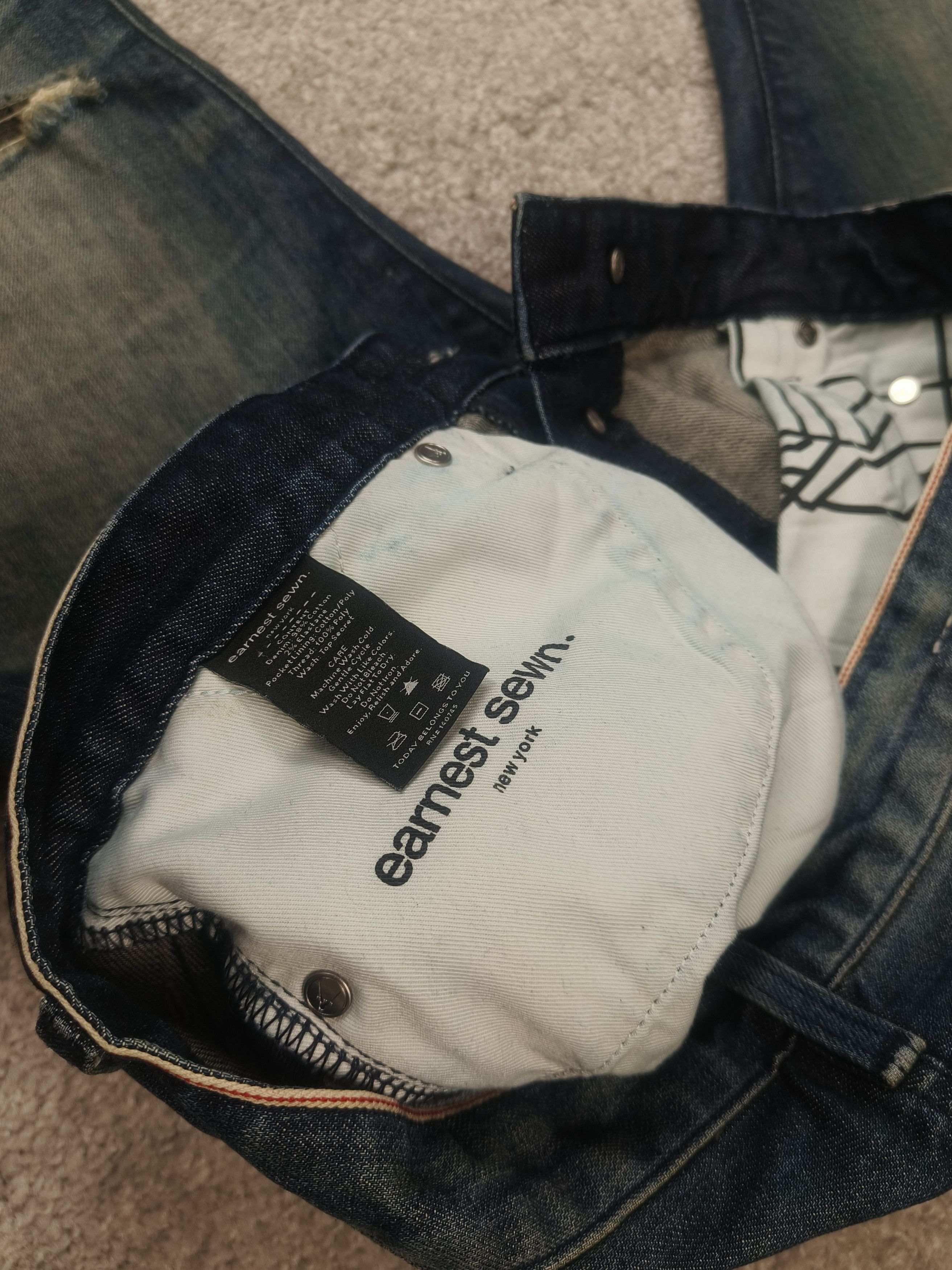 Earnest Sewn Earnest Sewn Bryant Slouchy Slim Selvedge Distressed Jeans Size US 32 / EU 48 - 4 Thumbnail