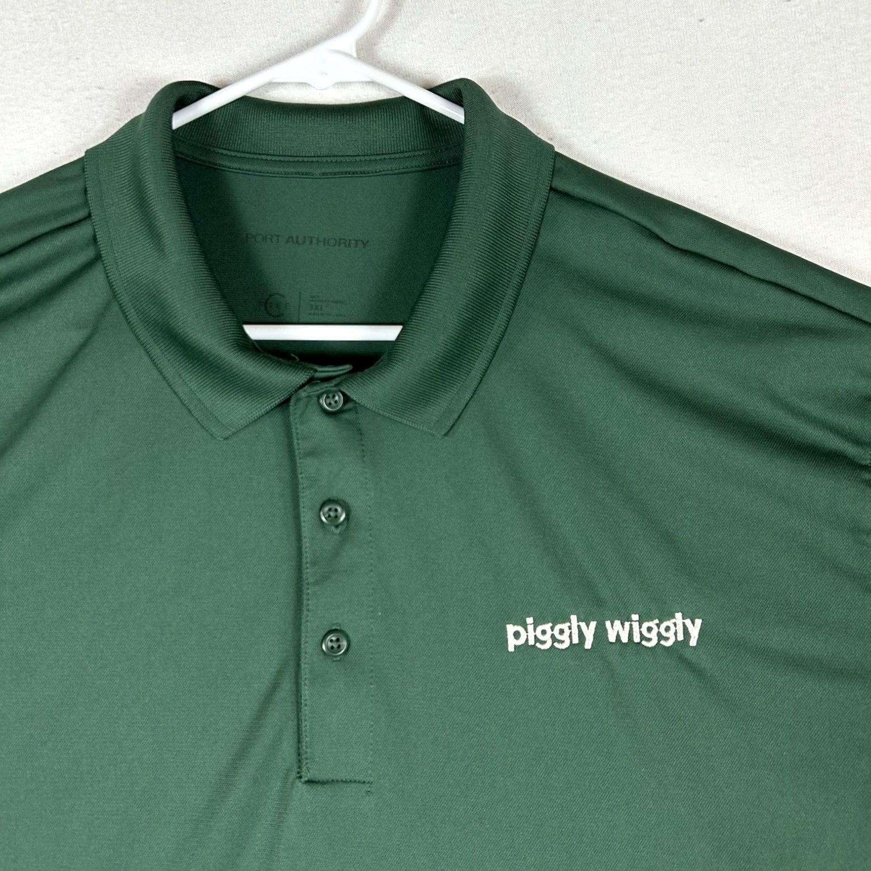 Vintage Piggly Wiggly Polo Shirt Men’s 3XL Green Short Sleeve Front Logo Shirt Men Polo Casual USA Size US XXL / EU 58 / 5 - 3 Thumbnail