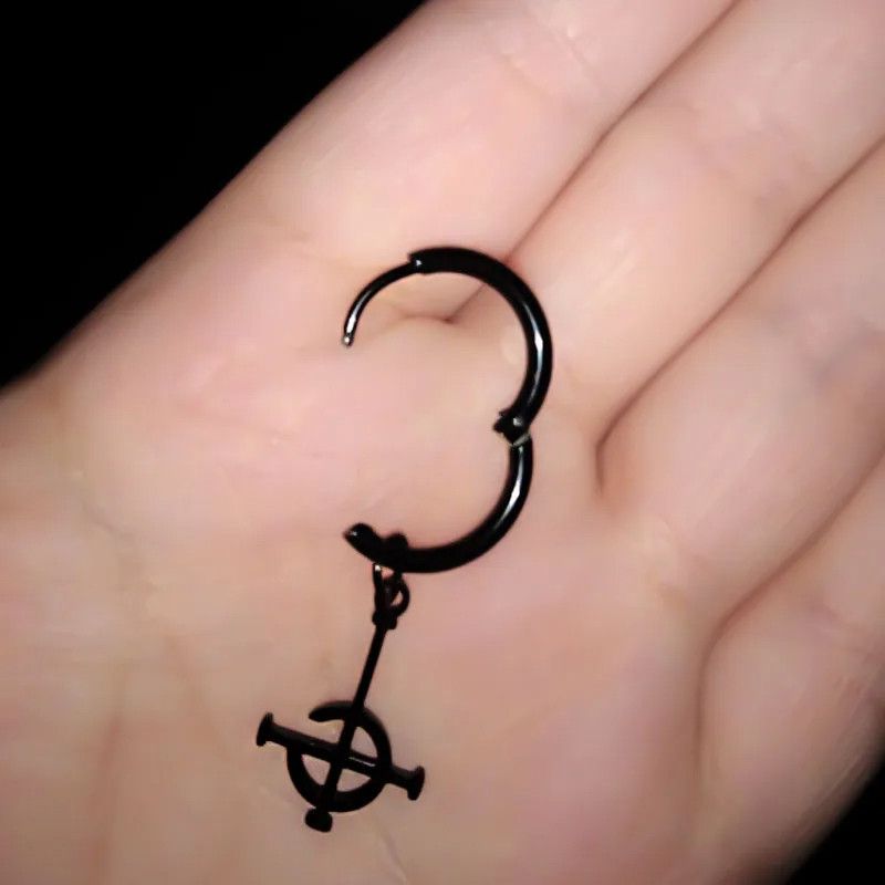 Jewelry Goth Ghost BC Nameless Hoop Earrings Jewelry Gift Size ONE SIZE - 4 Thumbnail