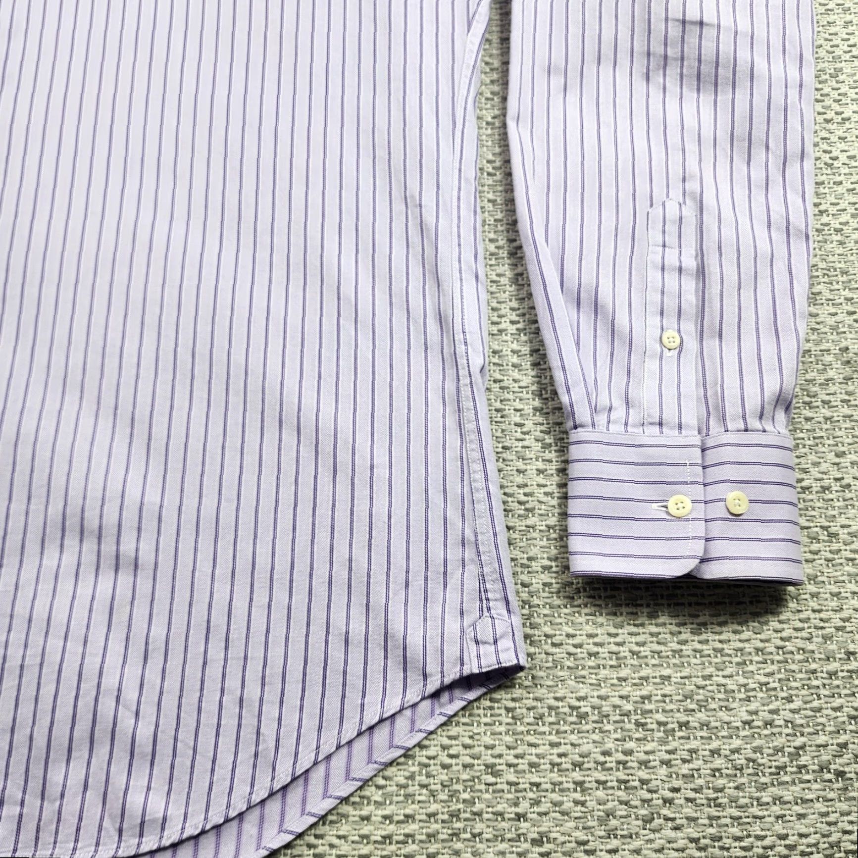 David Donahue David Donahue Shirt Mens 16.5 Trim Fit Dress Long Sleeve Button Up Stripe Size 46R - 2 Thumbnail