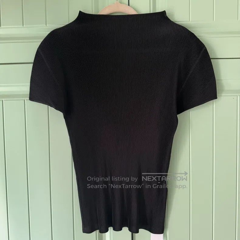 Issey Miyake Issey Miyake Black Short Sleeve Top Size L / US 10 / IT 46 - 1 Thumbnail