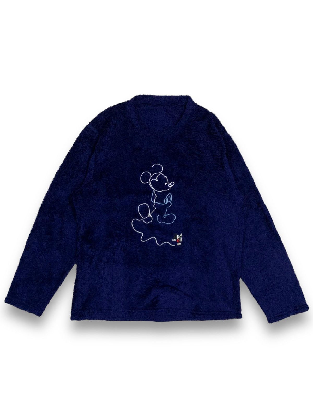 Mickey Mouse Vintage Y2K Uniqlo x Disney Mickey Mouse Embroidered Fleece Size US L / EU 52-54 / 3 - 1 Thumbnail