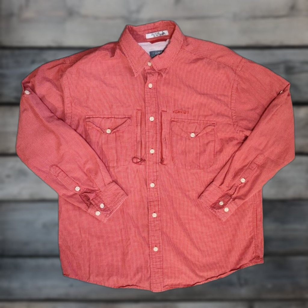 Orvis VINTAGE Orvis Fishing Shirt Mens Large Red Check Long Sleeve Button-Up Casual Outdoors Ventilated Size US L / EU 52-54 / 3 - 1 Thumbnail