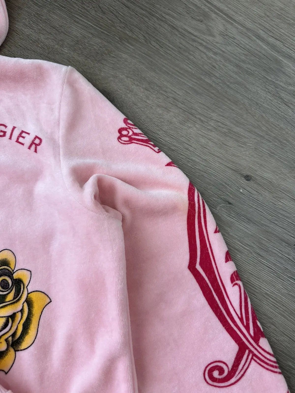 Ed Hardy Vintage Ed Hardy Christian Audigier Pink Velour Tracksuit Size US L / EU 52-54 / 3 - 12 Thumbnail
