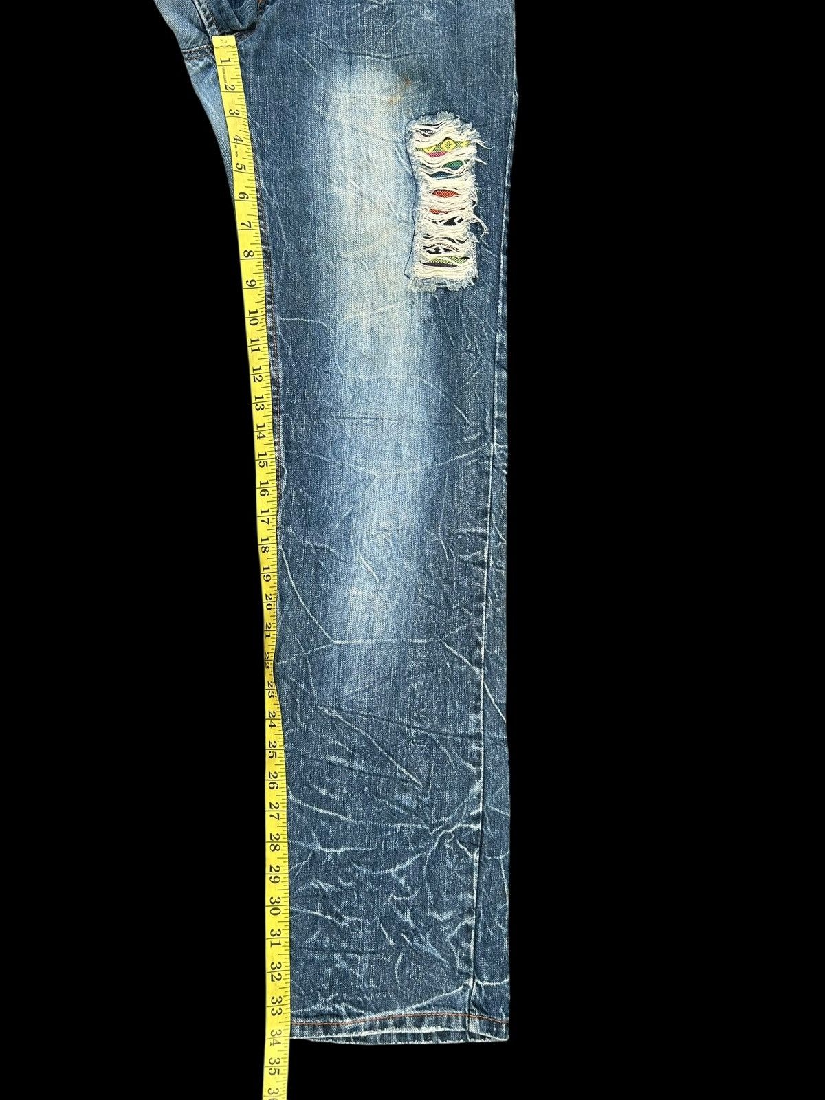 Japanese Brand × Kapital × Vintage Japanese Nylaus Distressed Punk Vintage Denim Jeans Size US 33 - 22 Thumbnail