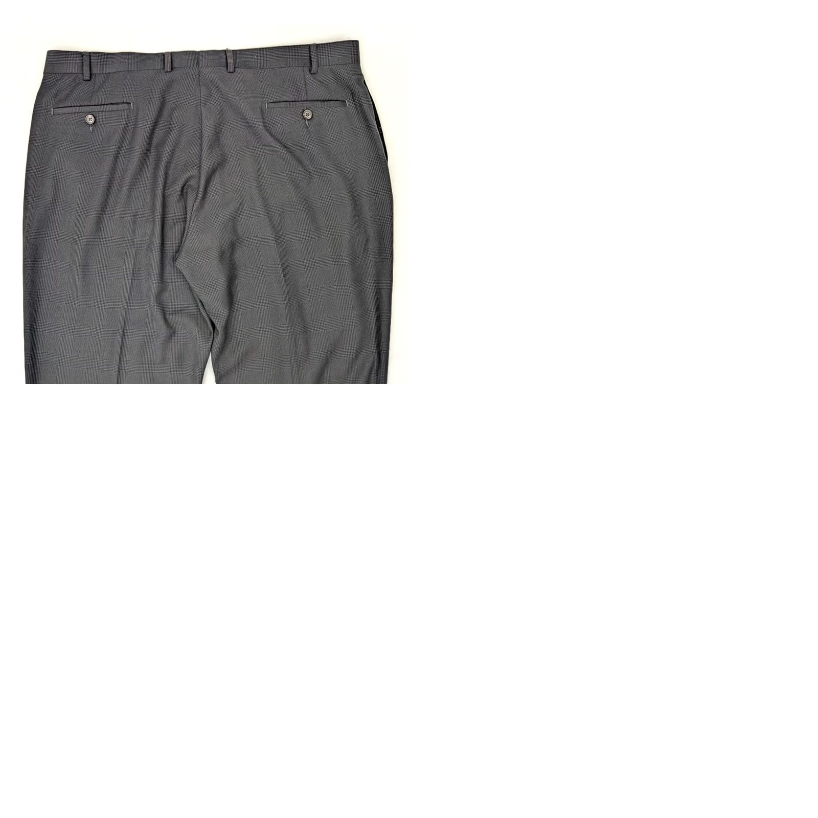 Ralph Lauren Ralph Lauren Dress Pants Plaid Windowpane Gray 42x30 Men's Slim Regular Rise Pleated Slacks, 42, Polyester Rayon, Vintage No, Business Formal Casual Size US 42 / EU 58 - 9 Thumbnail