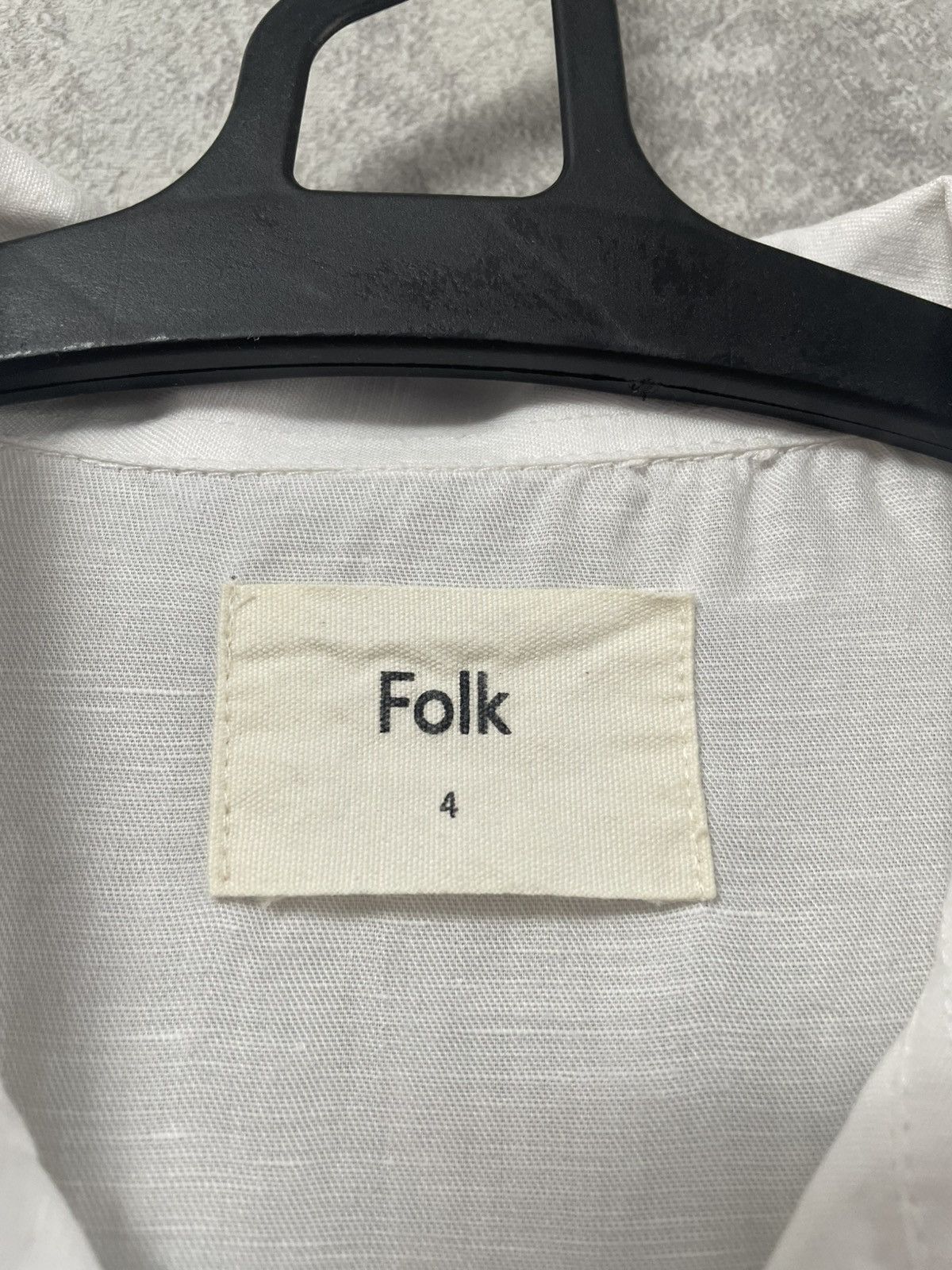 Folk Folk Linen White Basic Short Sleeve Shirt Button Up Size US L / EU 52-54 / 3 - 9 Thumbnail