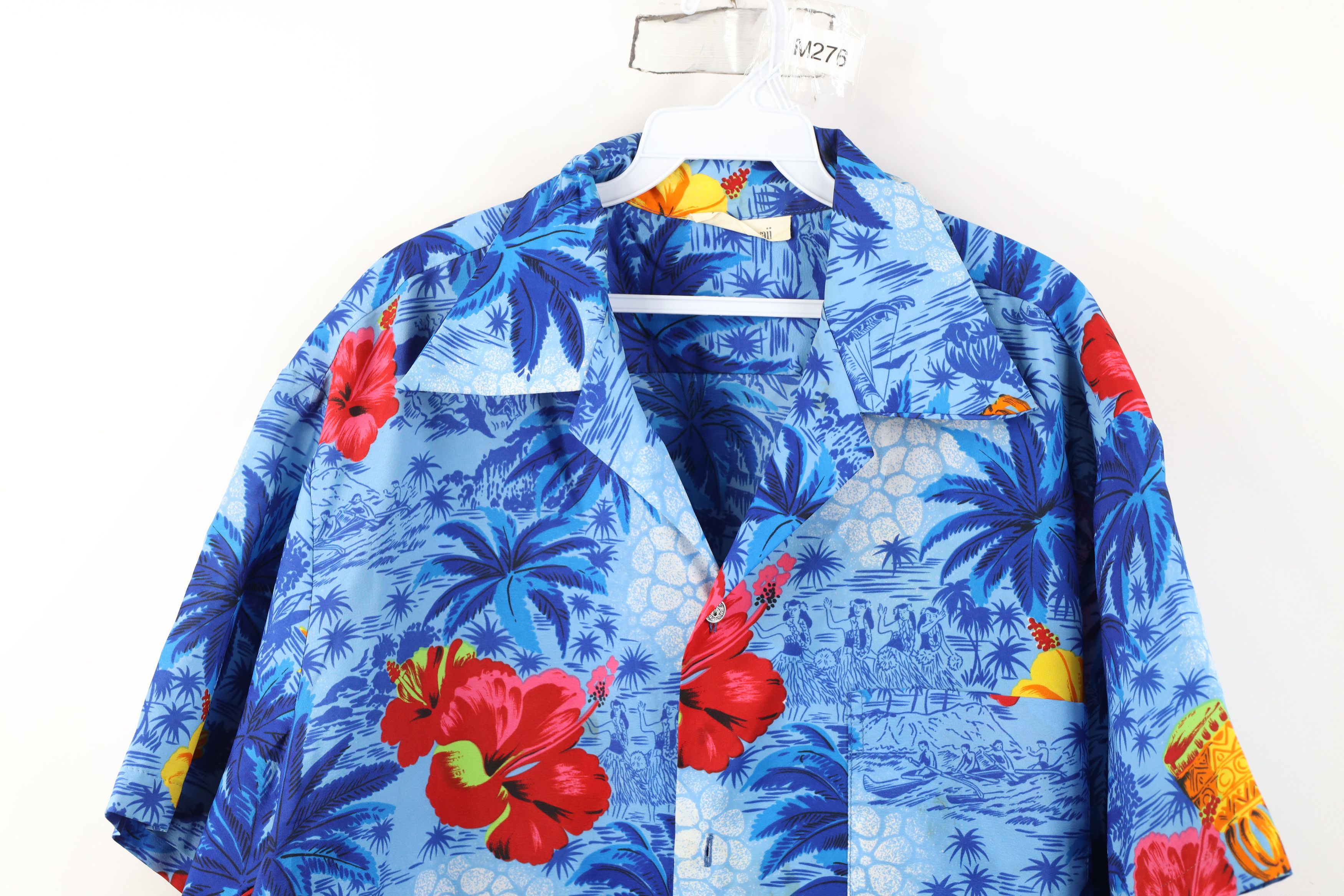 Vintage Vintage 70s Pineapple Collar Hawaiian Button Shirt USA Size US XL / EU 56 / 4 - 2 Thumbnail