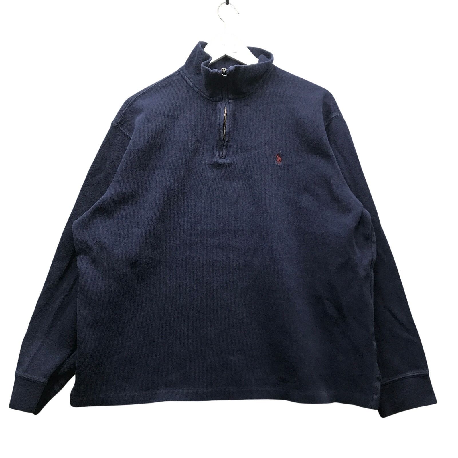 Polo Ralph Lauren Polo Ralph Lauren 1/4 Zip Ribbed Pullover Sweater Men XL Size US XL / EU 56 / 4 - 1 Thumbnail