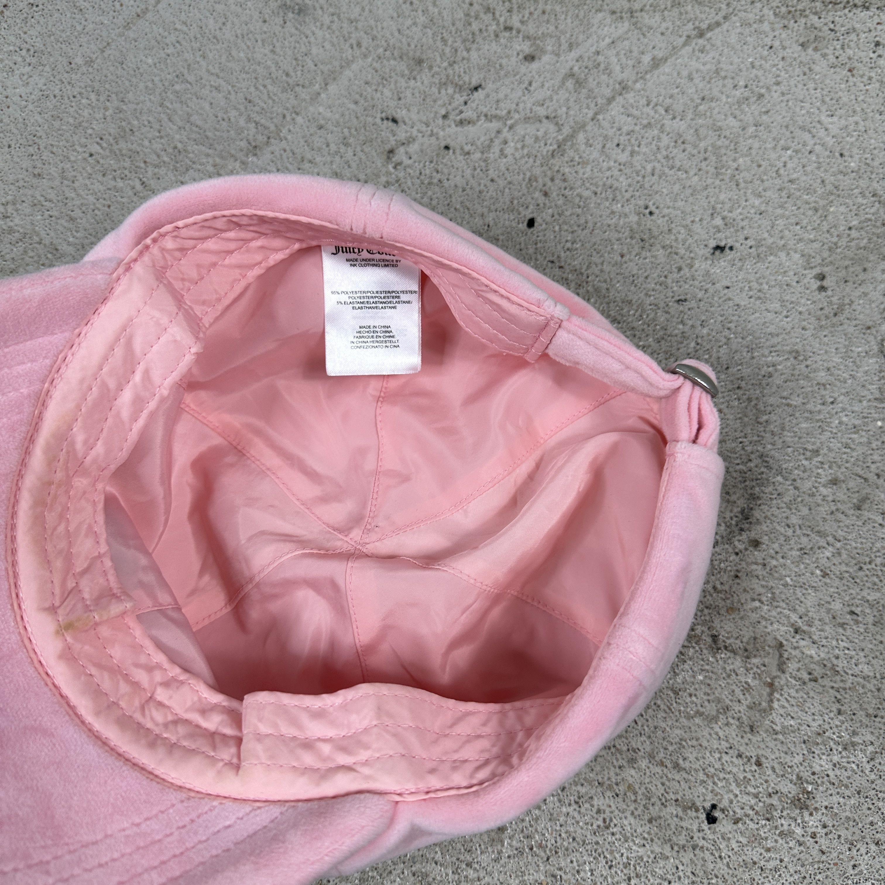 Juicy Couture × Vintage Vintage Y2K Casual Juicy Couture Pink Velvet Cap Size ONE SIZE - 6 Thumbnail