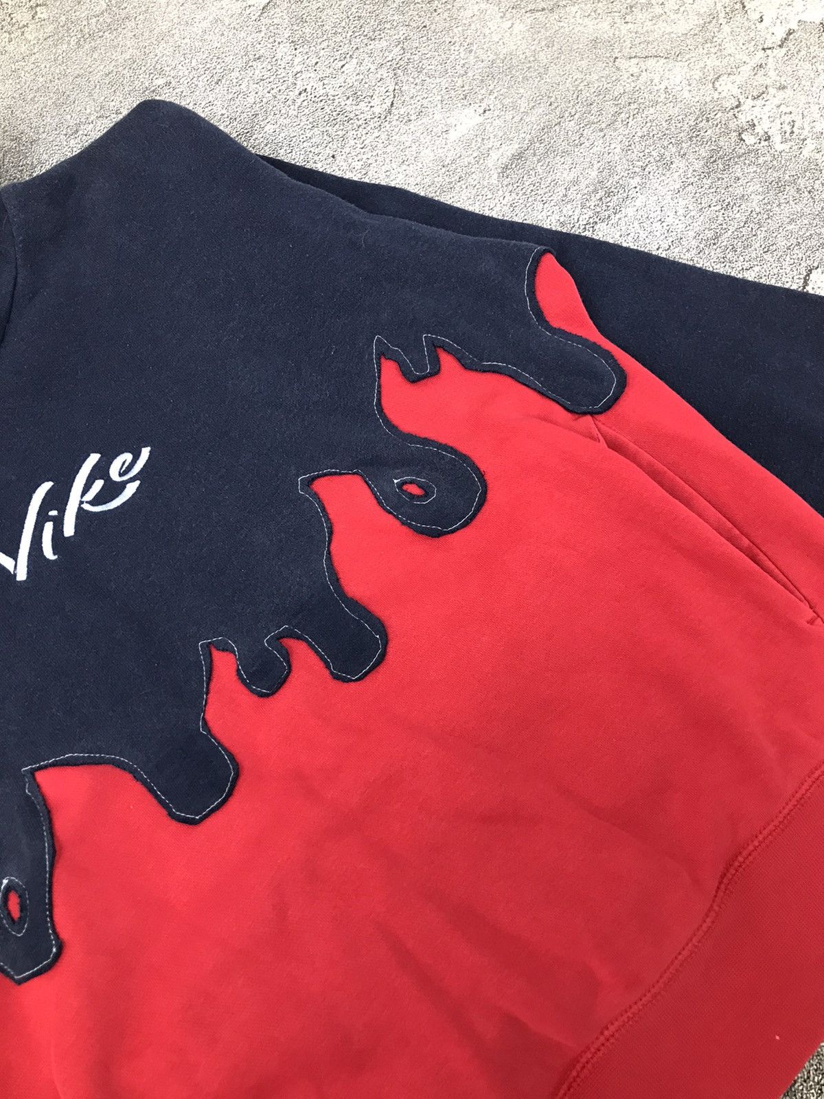 Designer × Nike ♻️1 OF 1 NIKE VINTAGE CUSTOM HANDMADE RARE FLAME BOXY HOODIE🔥 Size S / US 4 / IT 40 - 4 Thumbnail