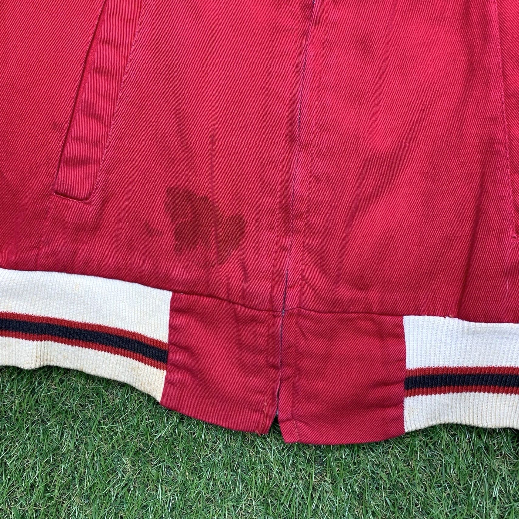 Vintage VINTAGE Thermo-Jac Chain Stitch Jacket Mens Medium Red Full Zip Varsity 1950s 40s Workwear USA Cotton Canvas Size US M / EU 48-50 / 2 - 5 Thumbnail