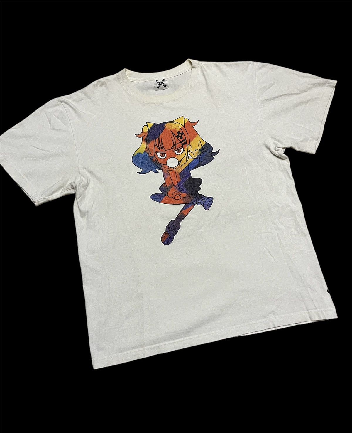 image of Anima Anime Beyond The Moon Big Logo Tee in White, Men's (Size Large)