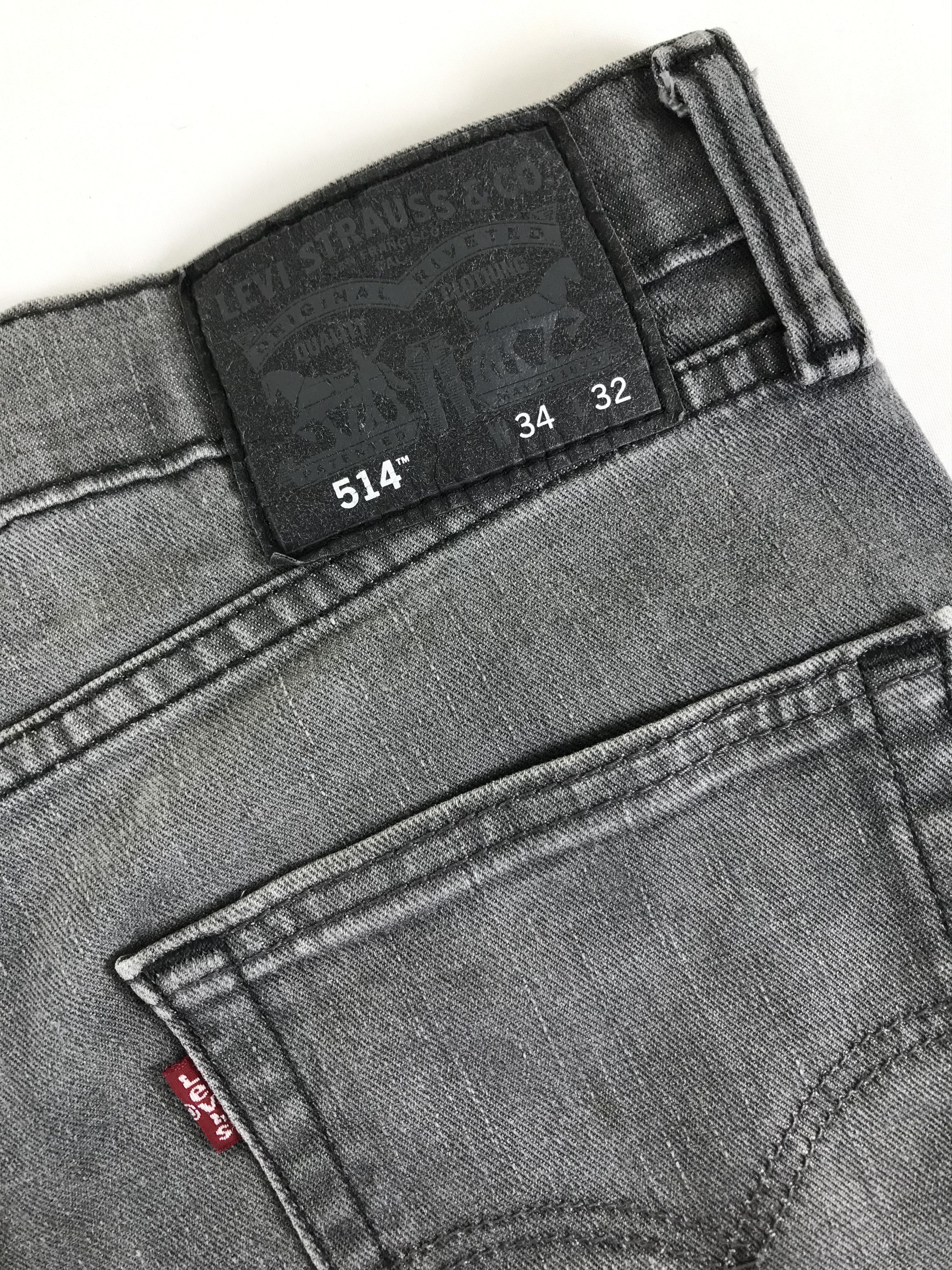 Levi's Vintage Levi's 514 Faded Black Jeans Straight Fit Denim Size US 34 / EU 50 - 13 Thumbnail
