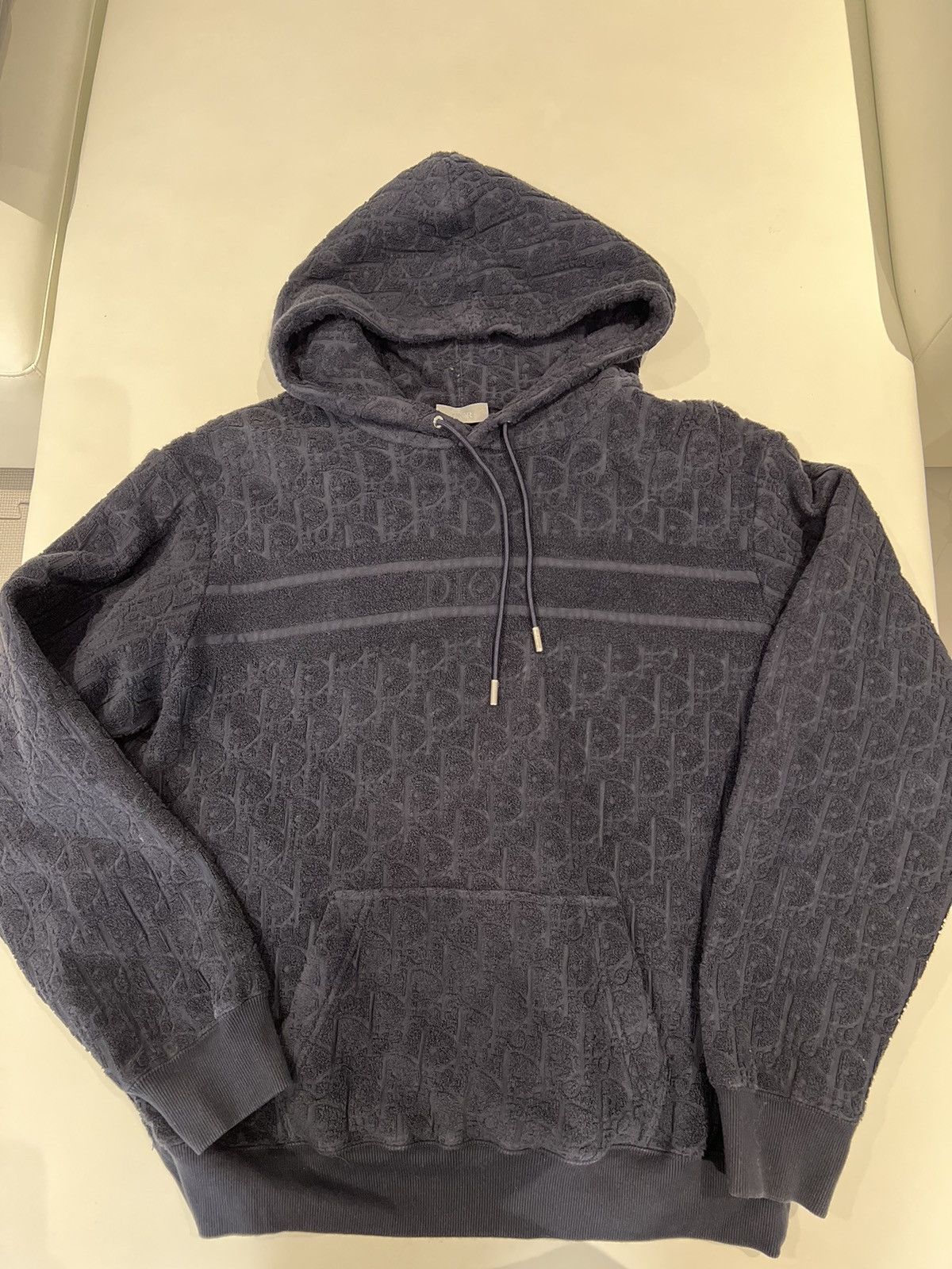 Circulaire Dior Oblique Hoodie in Blue Men s Size Large
