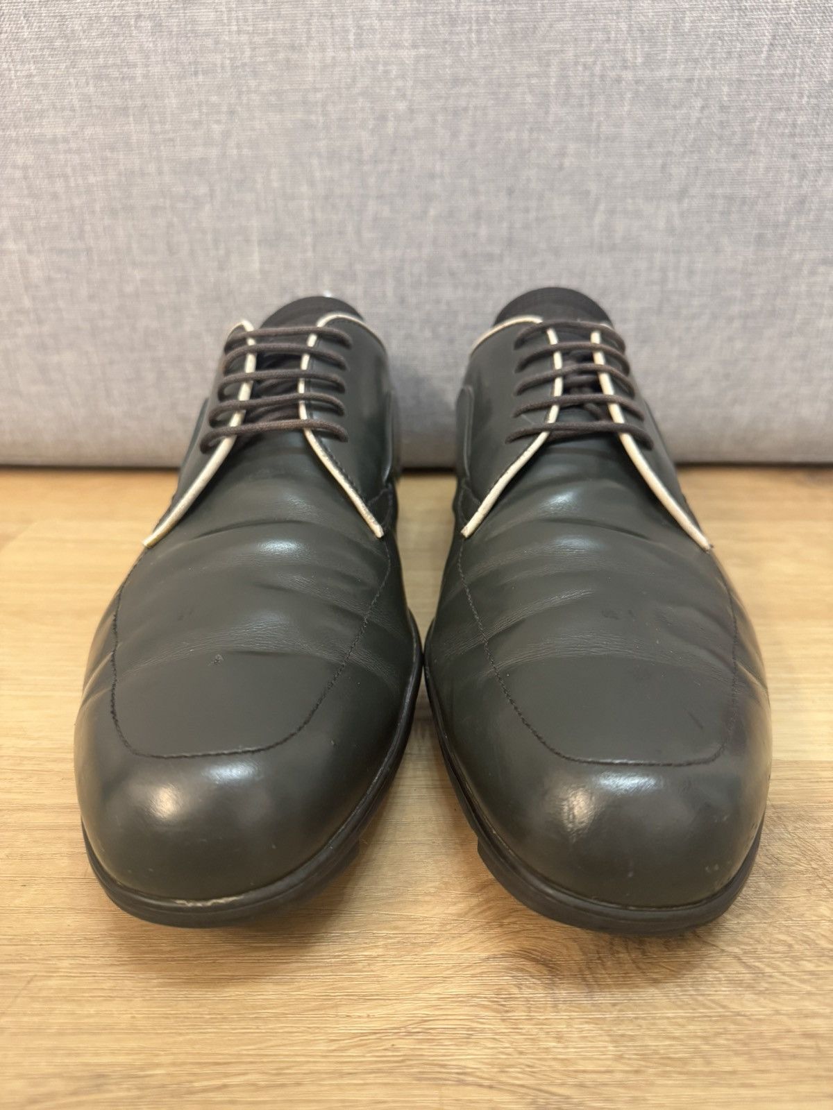 Prada Prada Milano Leather Lace Ups Derby Sneakers 7,5 41,5 Size US 8.5 / EU 41-42 - 5 Thumbnail