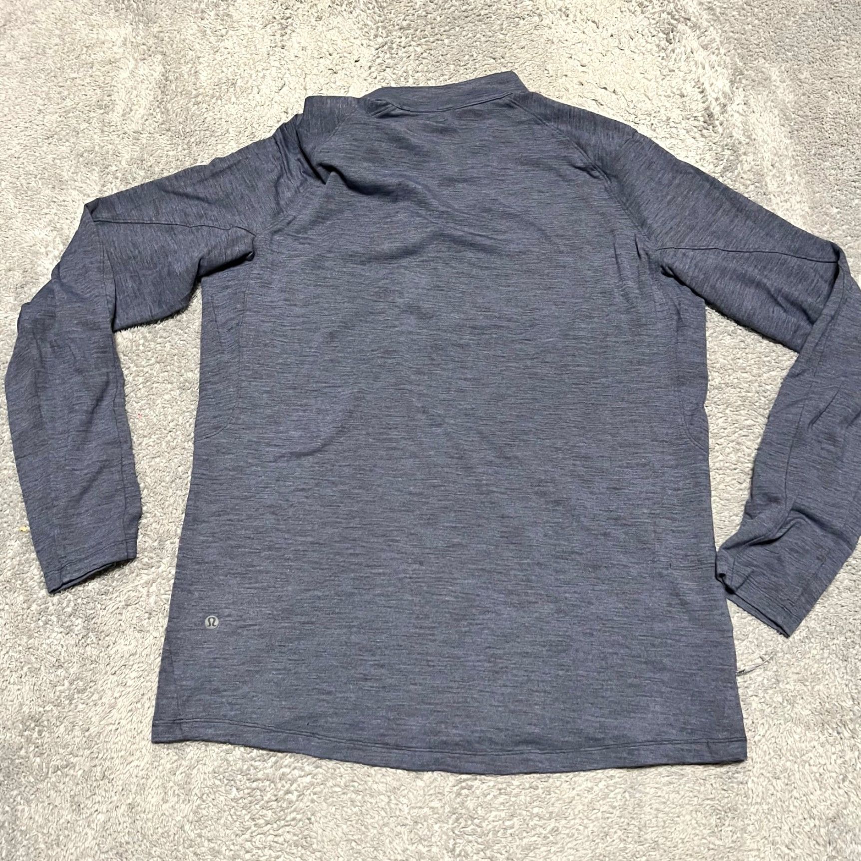 Lululemon Lululemon Shirt Mens Large Surge Warm Half-Zip Heathered Blue M3DH0S Size US L / EU 52-54 / 3 - 4 Thumbnail