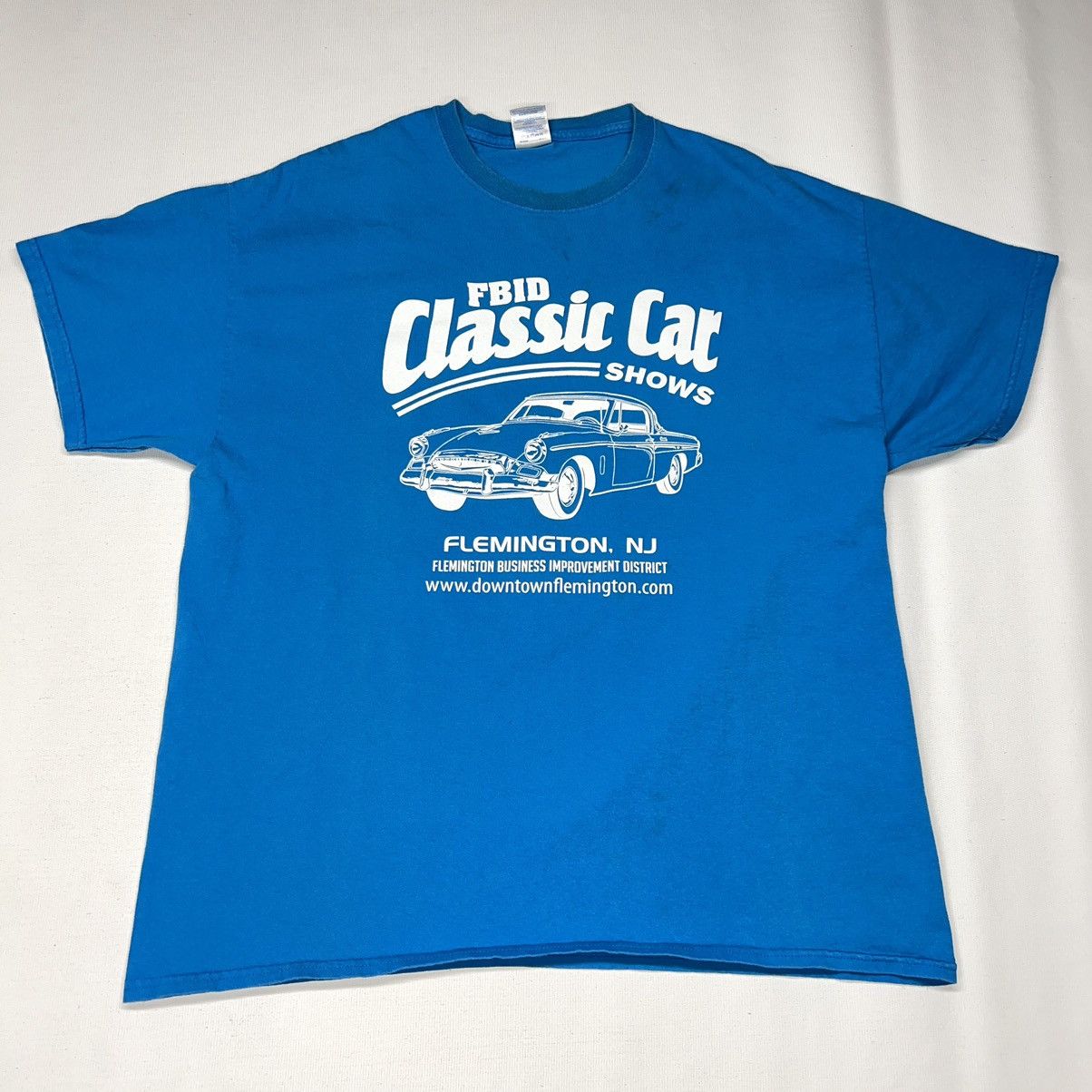 Gildan × Vintage Car Tee Shirt Blue Hot Rod Classic Show NJ Custom Auto Y2K Size US XL / EU 56 / 4 - 1 Thumbnail