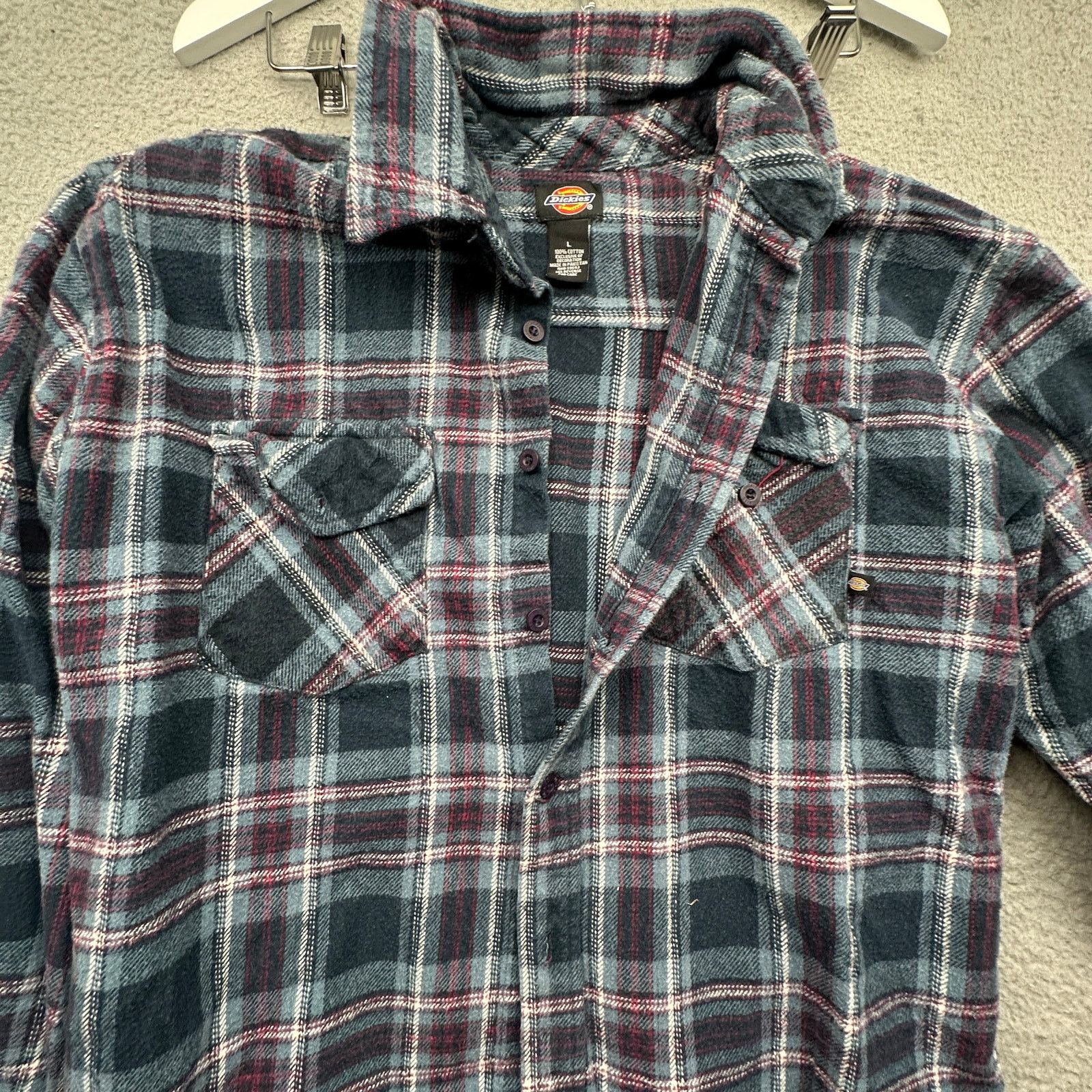Dickies Vintage Dickies Flannel Button Plaid Blue Shirt Mens Large Size US L / EU 52-54 / 3 - 7 Thumbnail