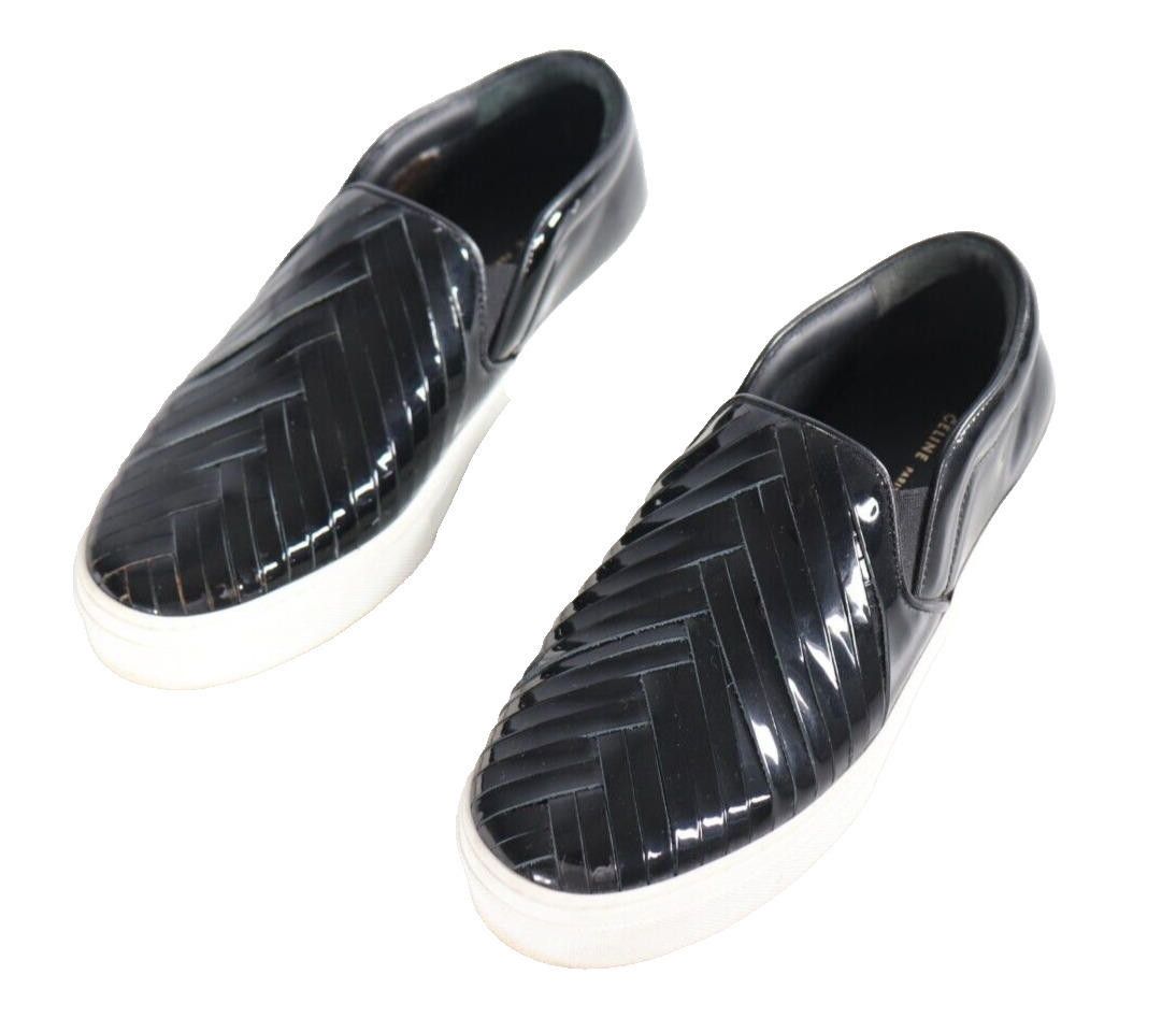 Celine Celine Women's Size 37 Black Patent Leather Slip On Sneaker Size US 7 / IT 37 - 8 Thumbnail