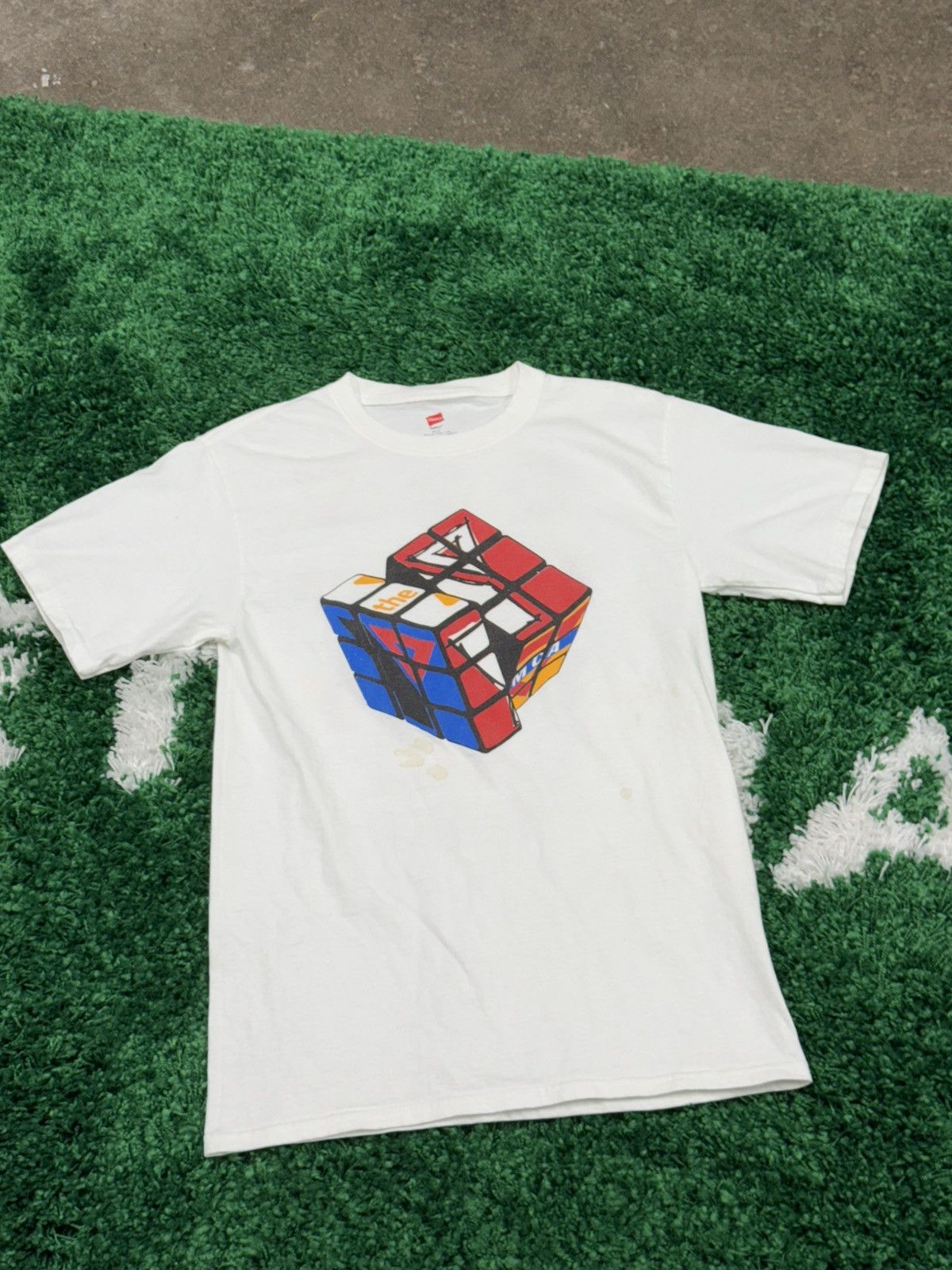 Hanes × Vintage Vintage Rubiks Cube Rubik YMCA Tee White Small Tagless Size US S / EU 44-46 / 1 - 2 Thumbnail
