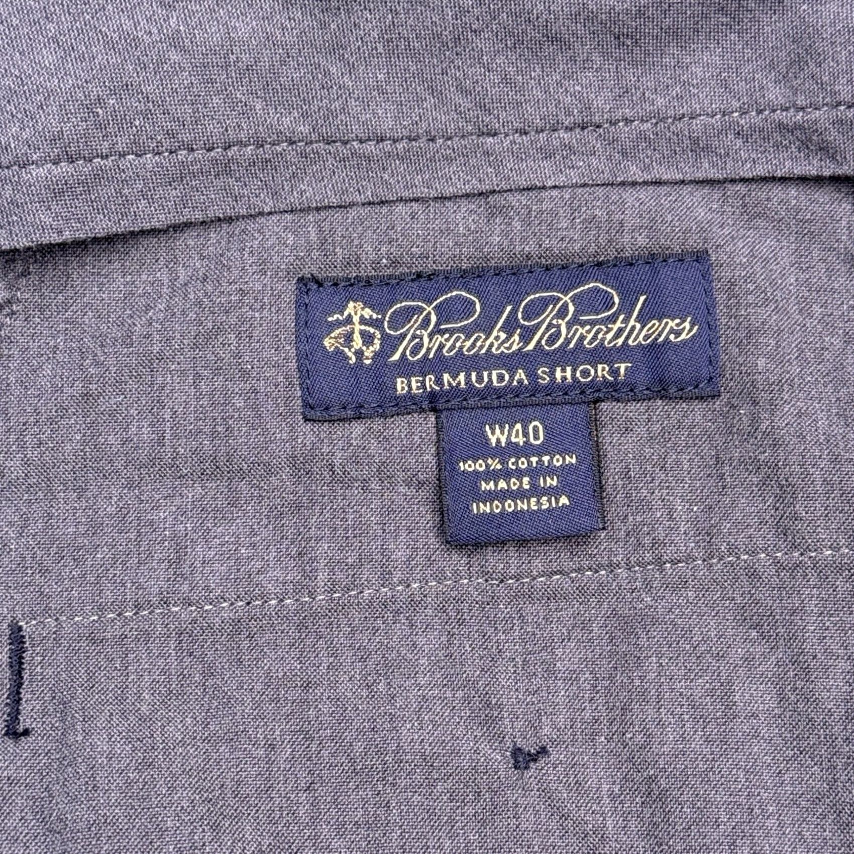 Brooks Brothers Brooks Brothers Bermuda Shorts Mens 40 Navy Blue Mid Rise Chino Pocket Geometric Twill Regular Mens Size 40 Blue Preppy Casual Travel 9in Inseam Size US 40 / EU 56 - 3 Thumbnail