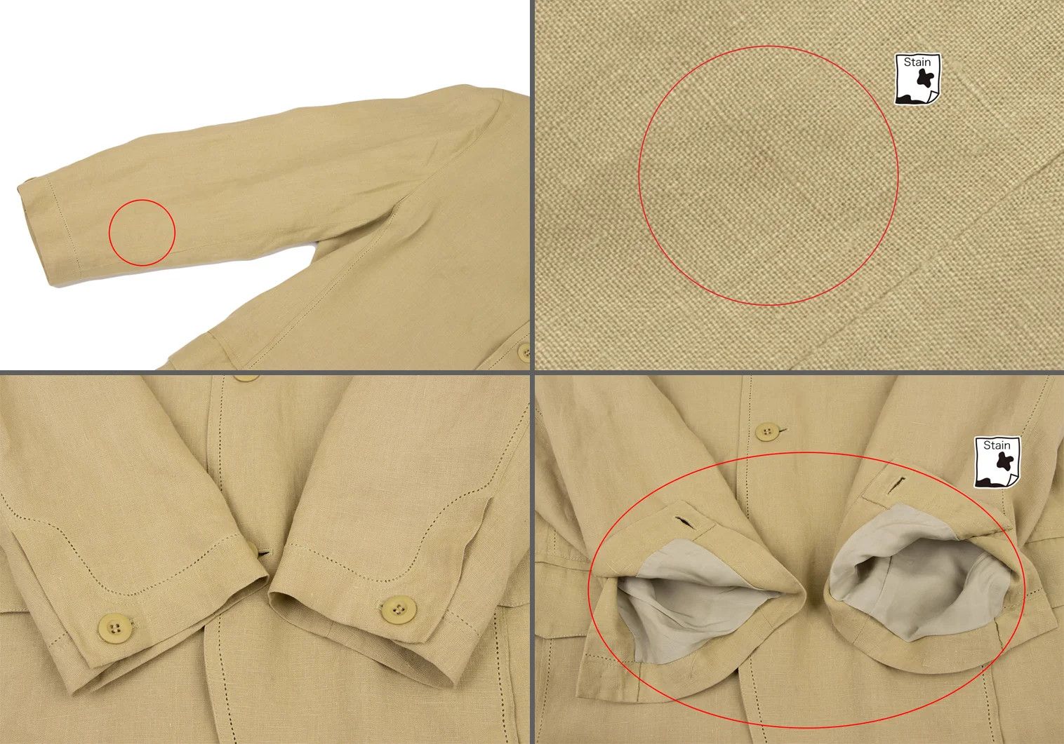 Issey Miyake Linen Punched Stitch Jacket in Beige Size M Size US M / EU 48-50 / 2 - 6 Thumbnail