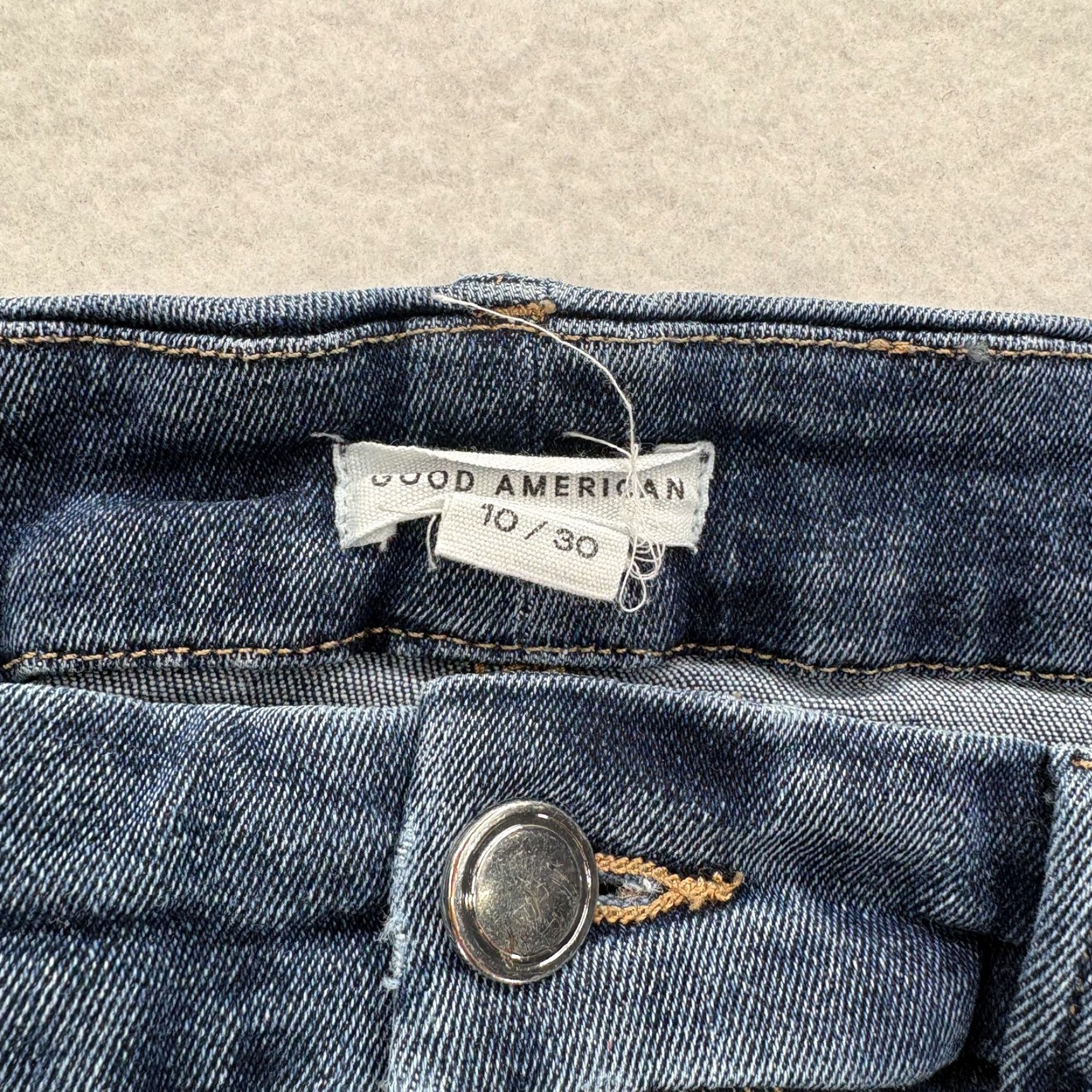 Good American VINTAGE Good American Good Legs Skinny Jeans Womens 10/30 Blue High Rise Raw Hem Preppy Size 32" / US 10 / IT 46 - 5 Thumbnail
