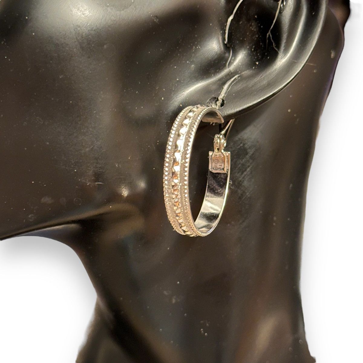 Monet Monet silver tone chunky hoop earrings Size ONE SIZE - 2 Thumbnail