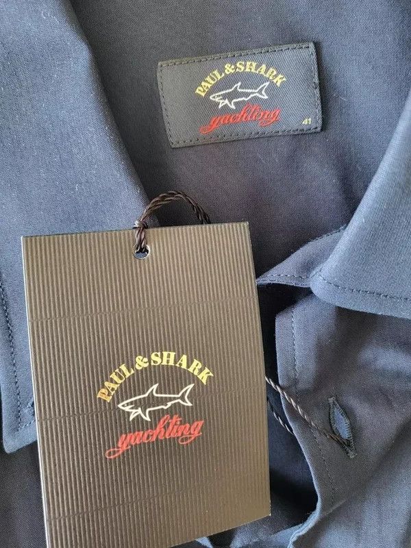 Paul & Shark RRP320€ PAUL&SHARK sz L NWT Shirts Long Sleeves Solid Navy Size US L / EU 52-54 / 3 - 3 Thumbnail