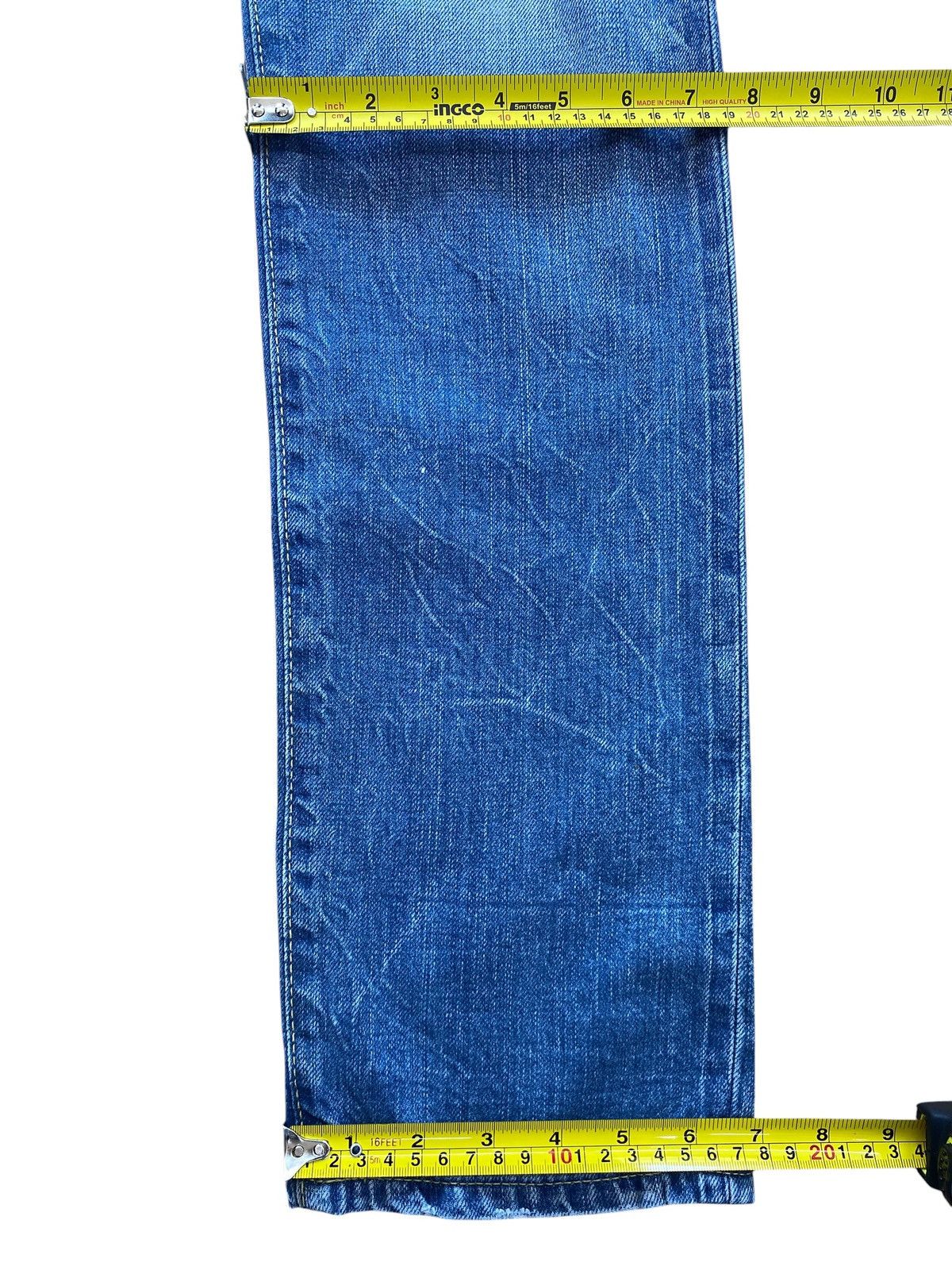 Edwin Edwin Blue Wash Ripped Style Straight Leg Jeans Size US 32 / EU 48 - 9 Thumbnail