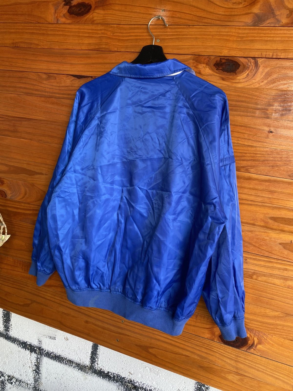 Japanese Brand Vintage Konica Minolta Satin Coach Jacket Blue White Logo Size US L / EU 52-54 / 3 - 10 Thumbnail