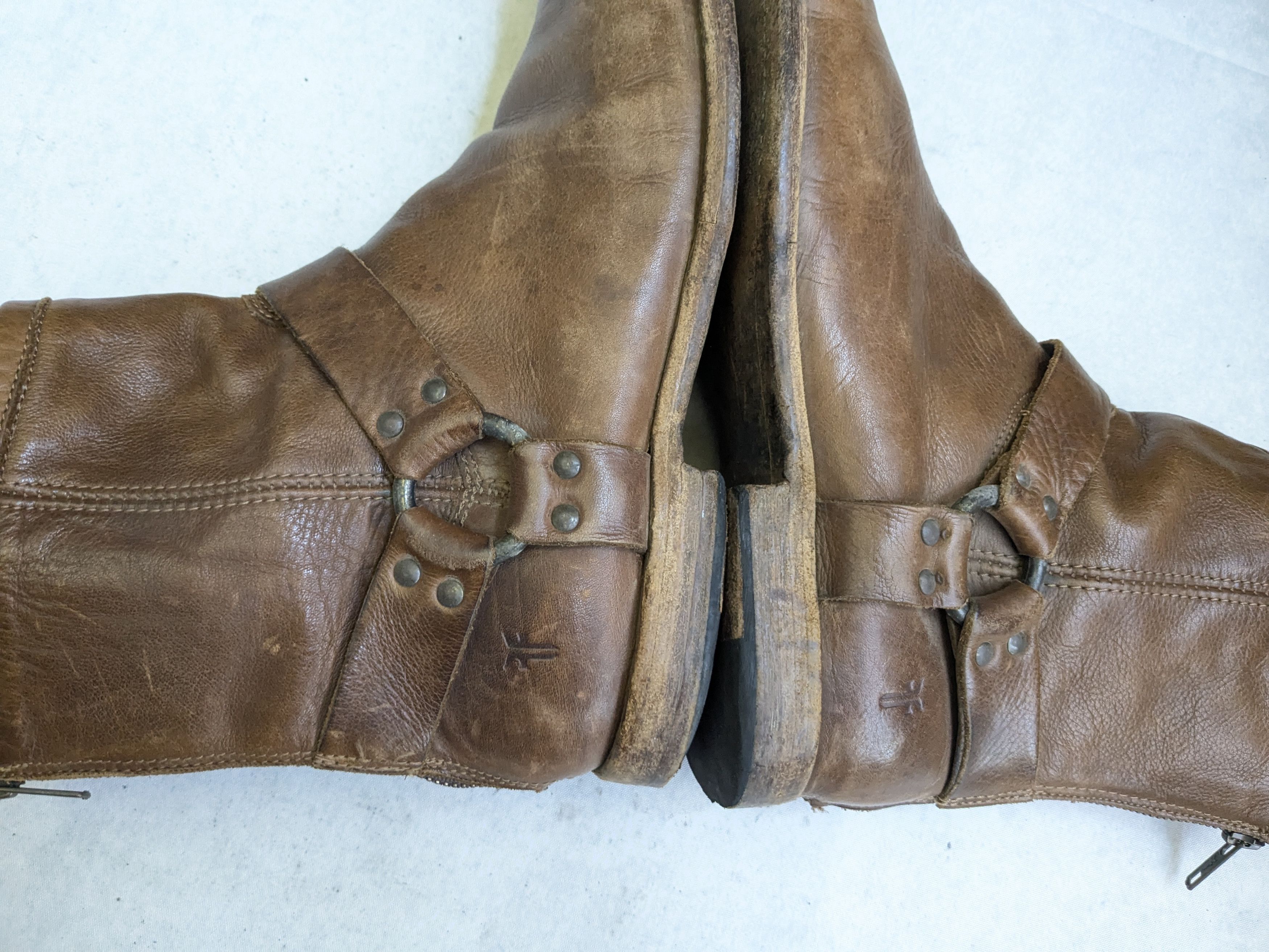 Frye Frye Harness Boots Brown Leather 10.5 D Buckle Size US 10.5 / EU 43-44 - 8 Thumbnail
