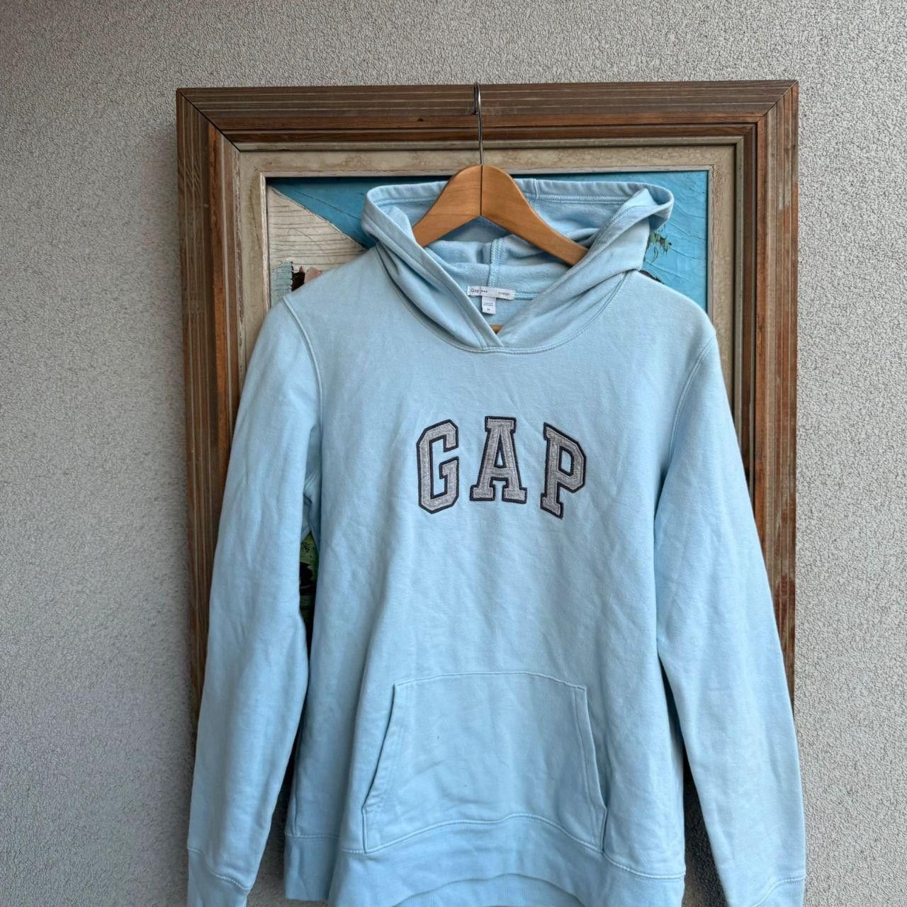 Gap GAP Hoodie Vintage Retro 90s Baby Blue Size S / US 4 / IT 40 - 2 Thumbnail