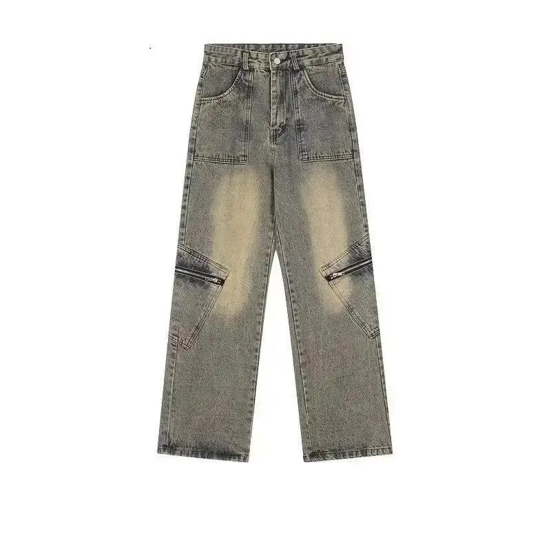 Japanese Brand Retro Straight Loose Micro Flare Zipper Jeans Size US 32 / EU 48 - 6 Thumbnail
