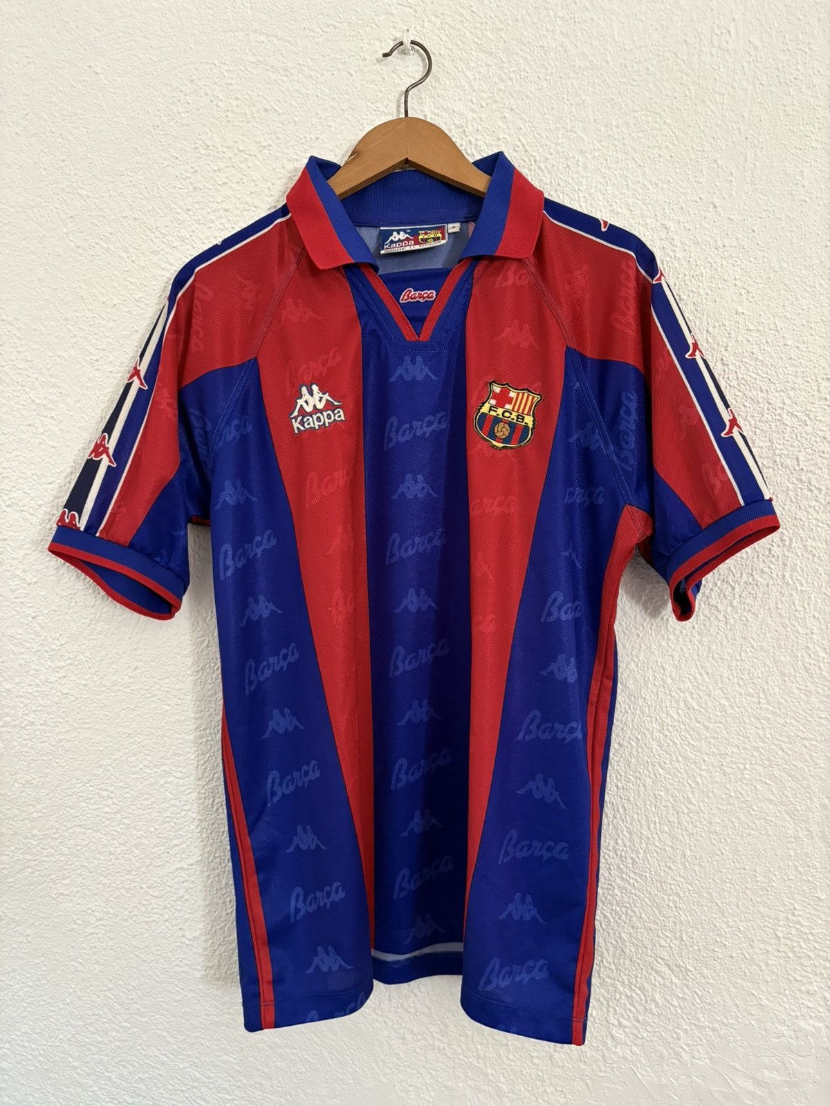 Kappa FC Barcelona Kappa 95-97 Vintage Home Shirt Rare Size US S / EU 44-46 / 1 - 1 Thumbnail
