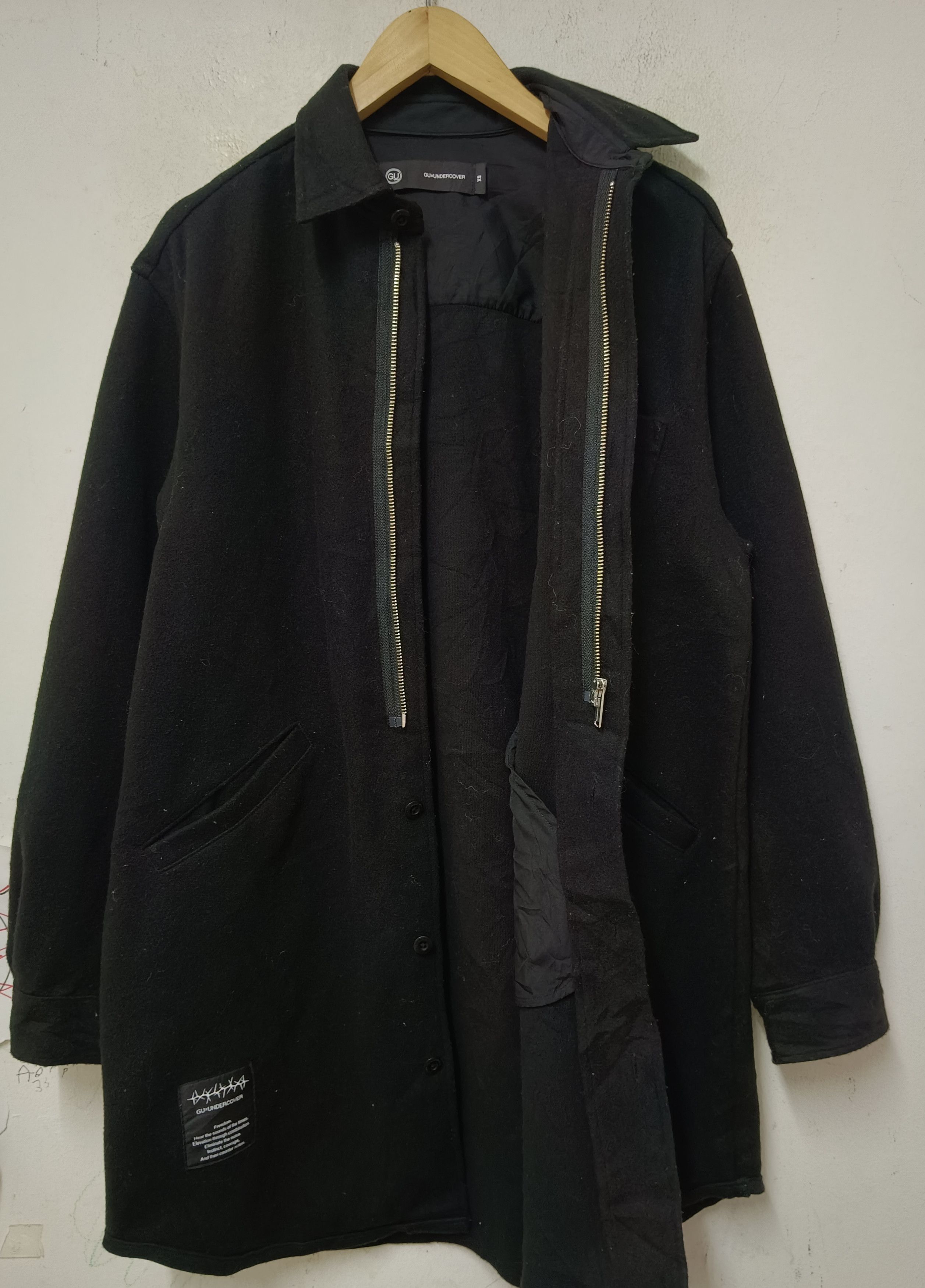 Undercover Uniqlo GU x Undercover Knit Melton Long Shirt Size US M / EU 48-50 / 2 - 3 Thumbnail