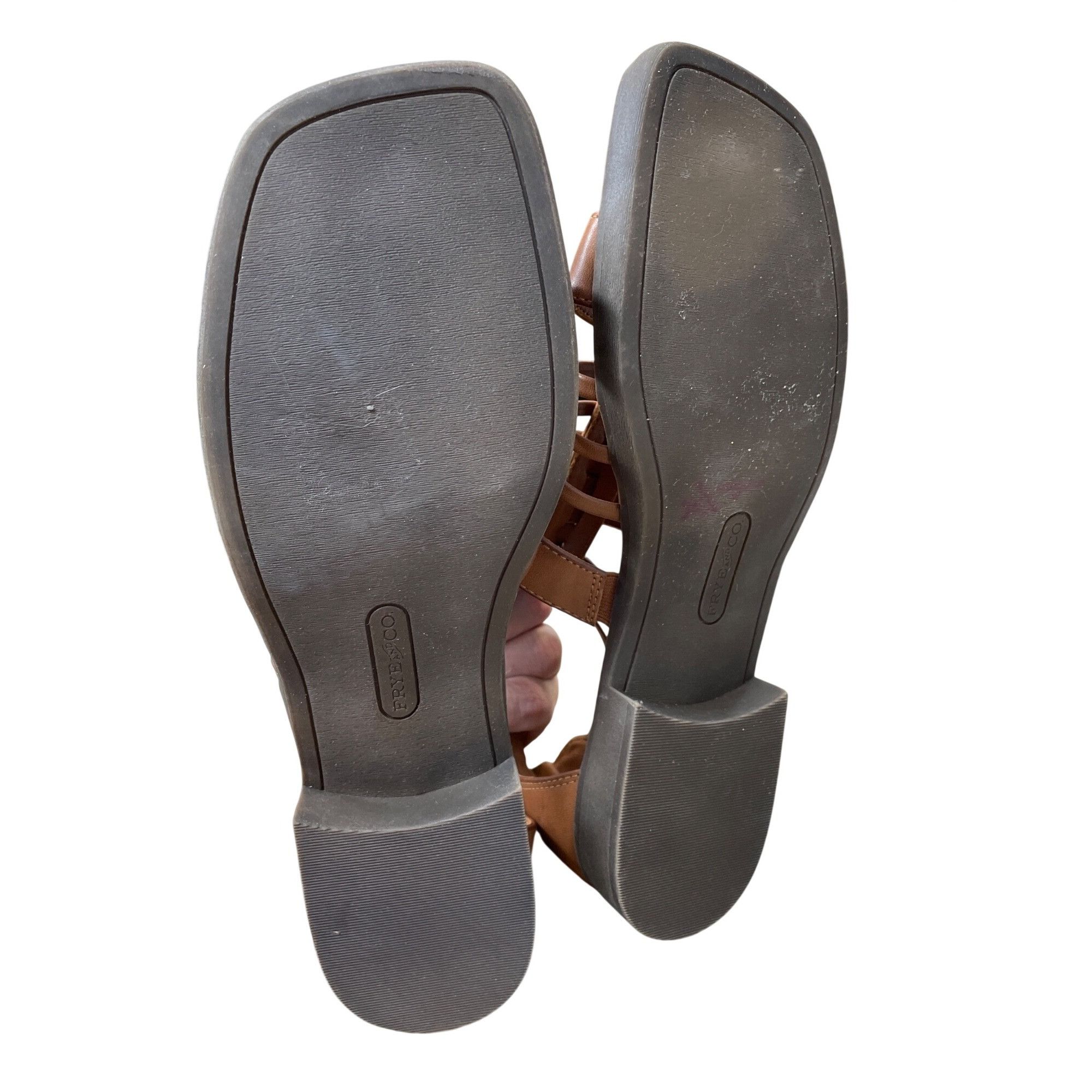 Frye Frye company Teaghan strap wms brown faux leather sandals sz Size US 11 / IT 41 - 6 Thumbnail