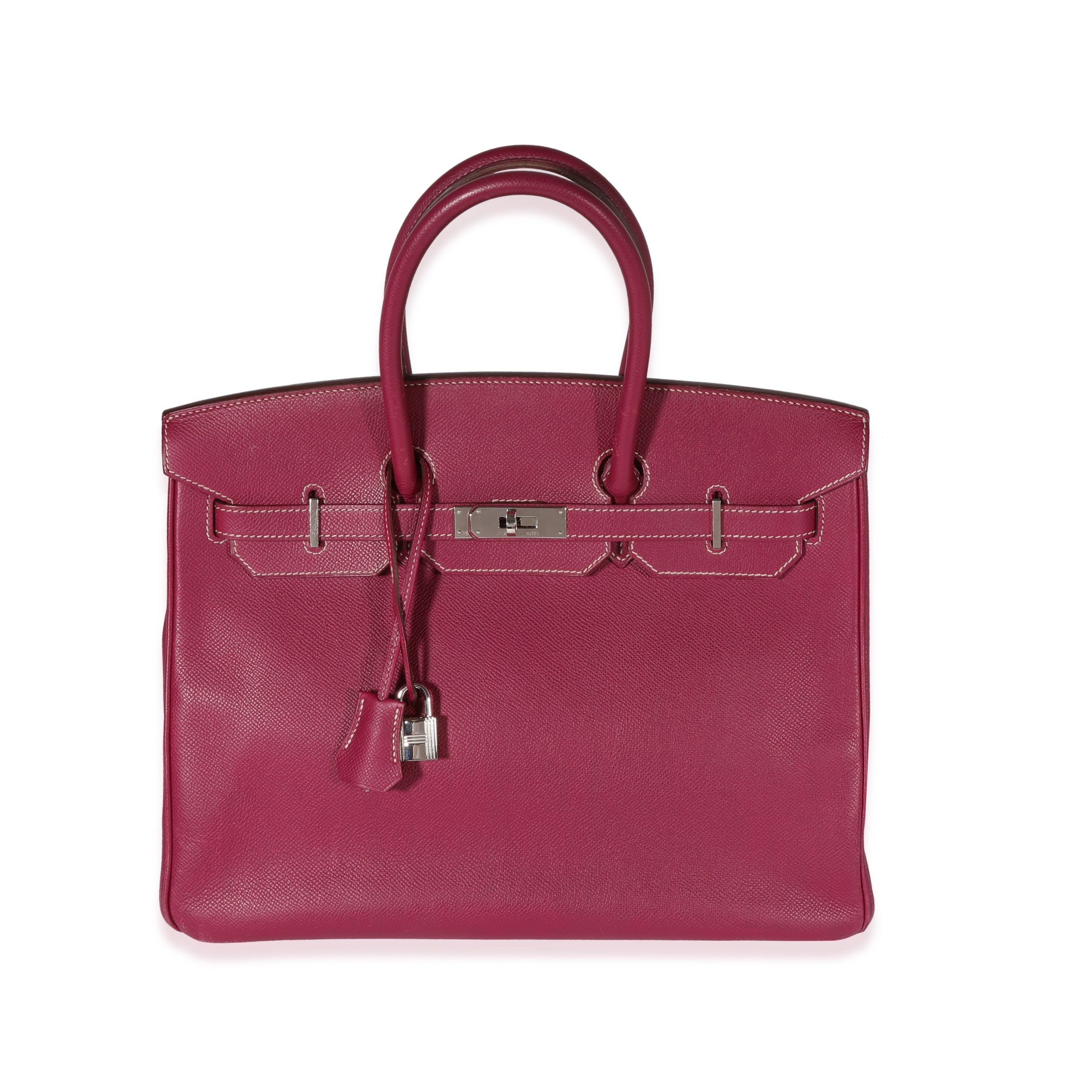 image of Hermes Limited Edition Tosca Epsom & Rose Tyrien Candy Birkin 35 Phw, Women's